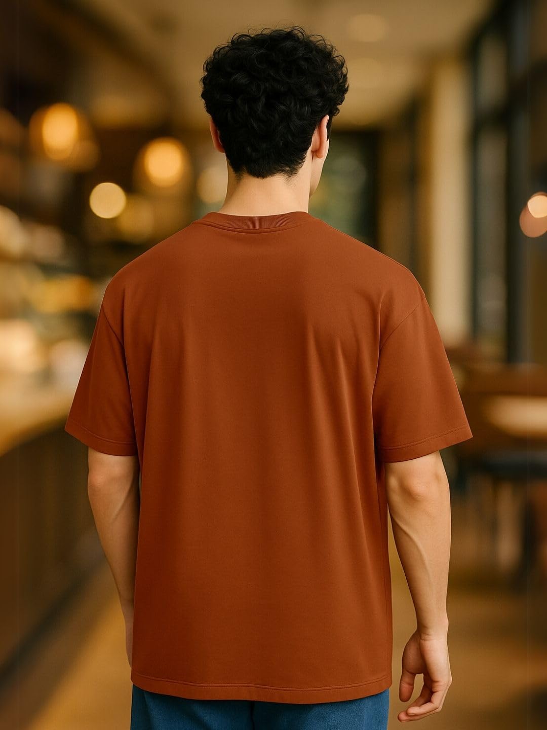 NOBERO T-Shirt for Men - Rust Orange - Image 3
