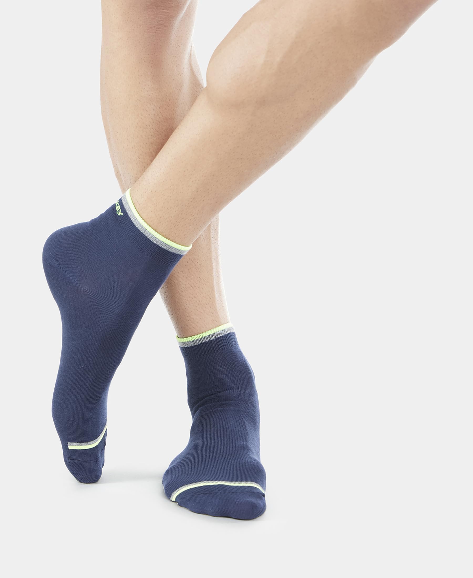 Jockey Men's Ankle Length Cotton Socks - Navy - Image 5