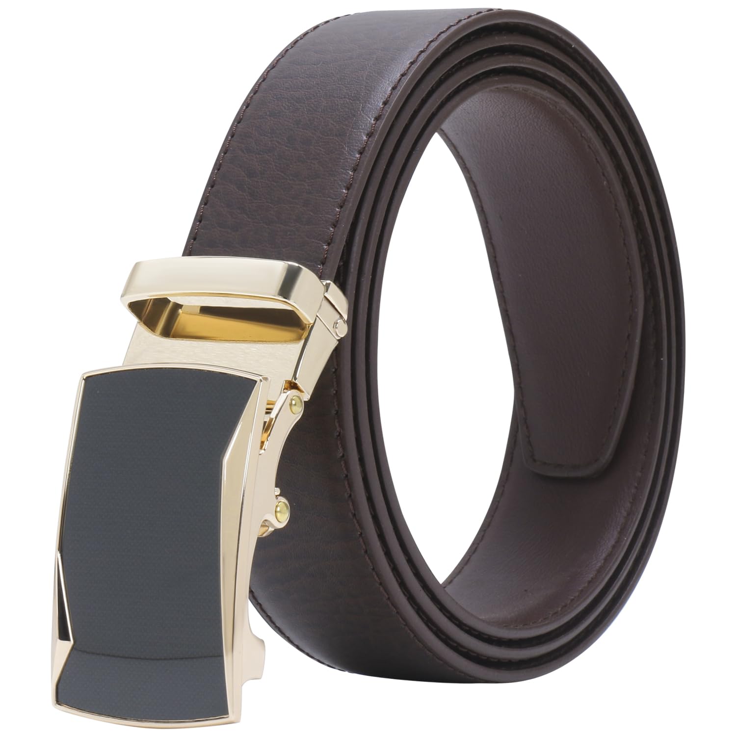 Labnoft Men's Pu Leather Auto Lock Belt - Brown