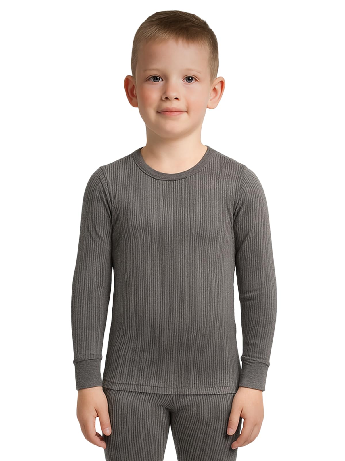 Lux Cozi Boy's Thermal Top - Charcoal