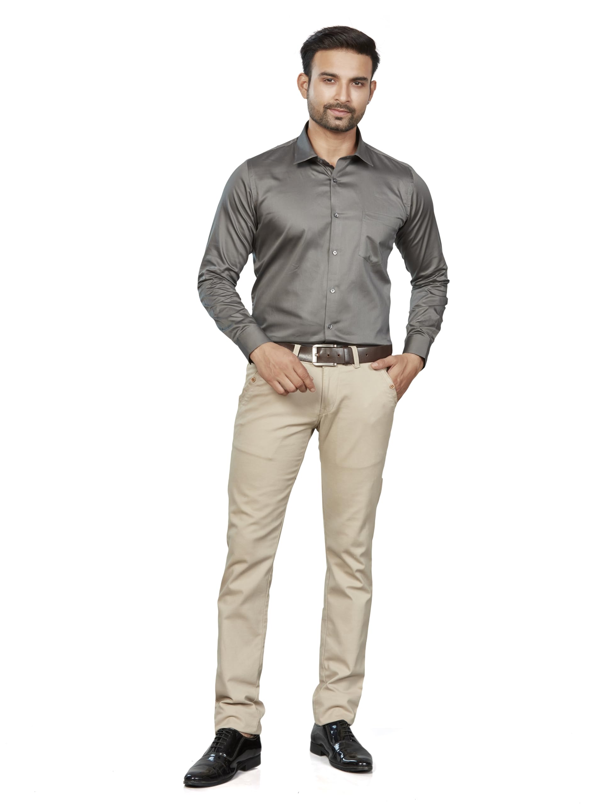 DUKUL Men's Formal Shirt - Dark Gray - Image 5