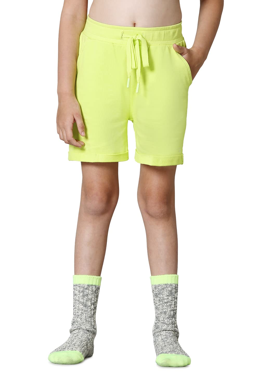Van Heusen Girls Cotton Shorts - Wild Lime - Image 2