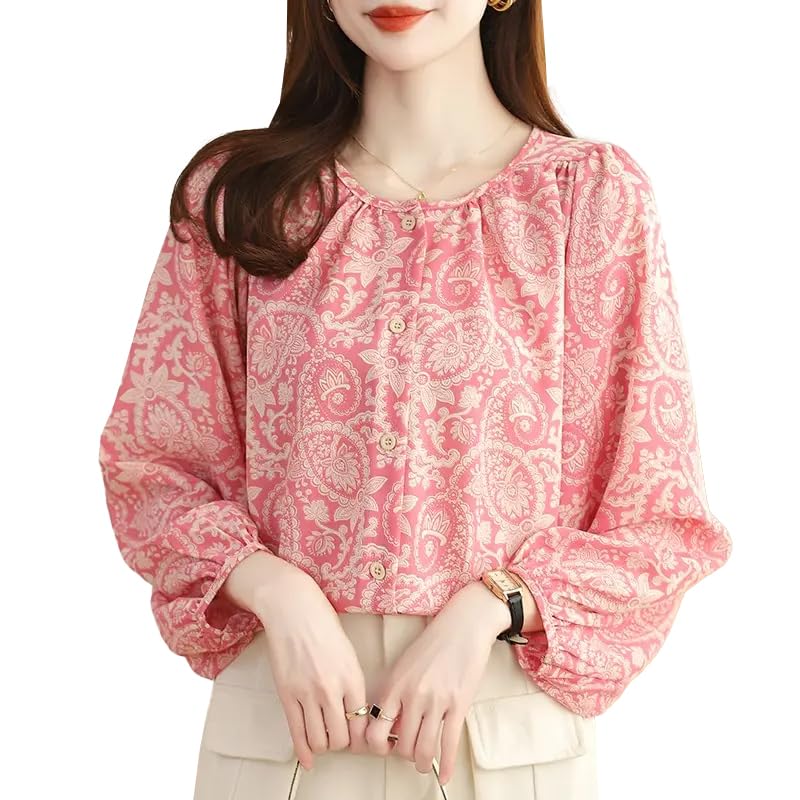 Light Pink Button-Down Shirt for Women