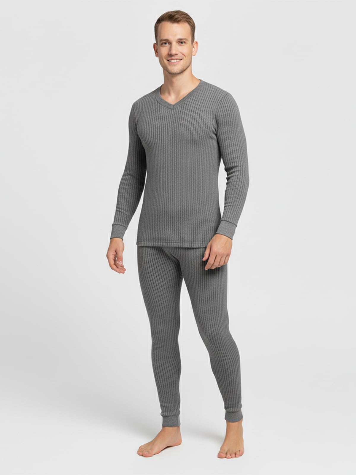 Lux Cozi Men Thermal Set - Charcoal - Image 5