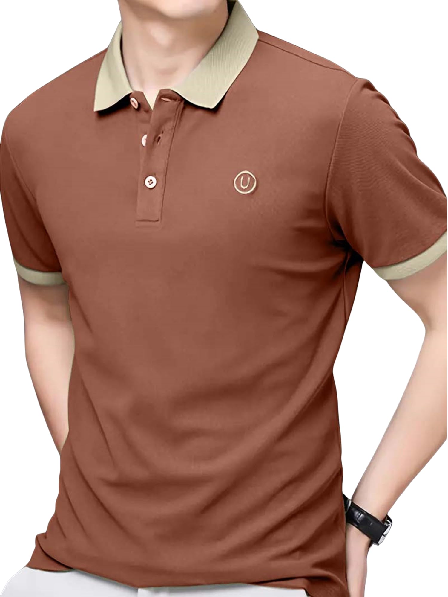 Lymio Men's Orange Polo T-Shirt