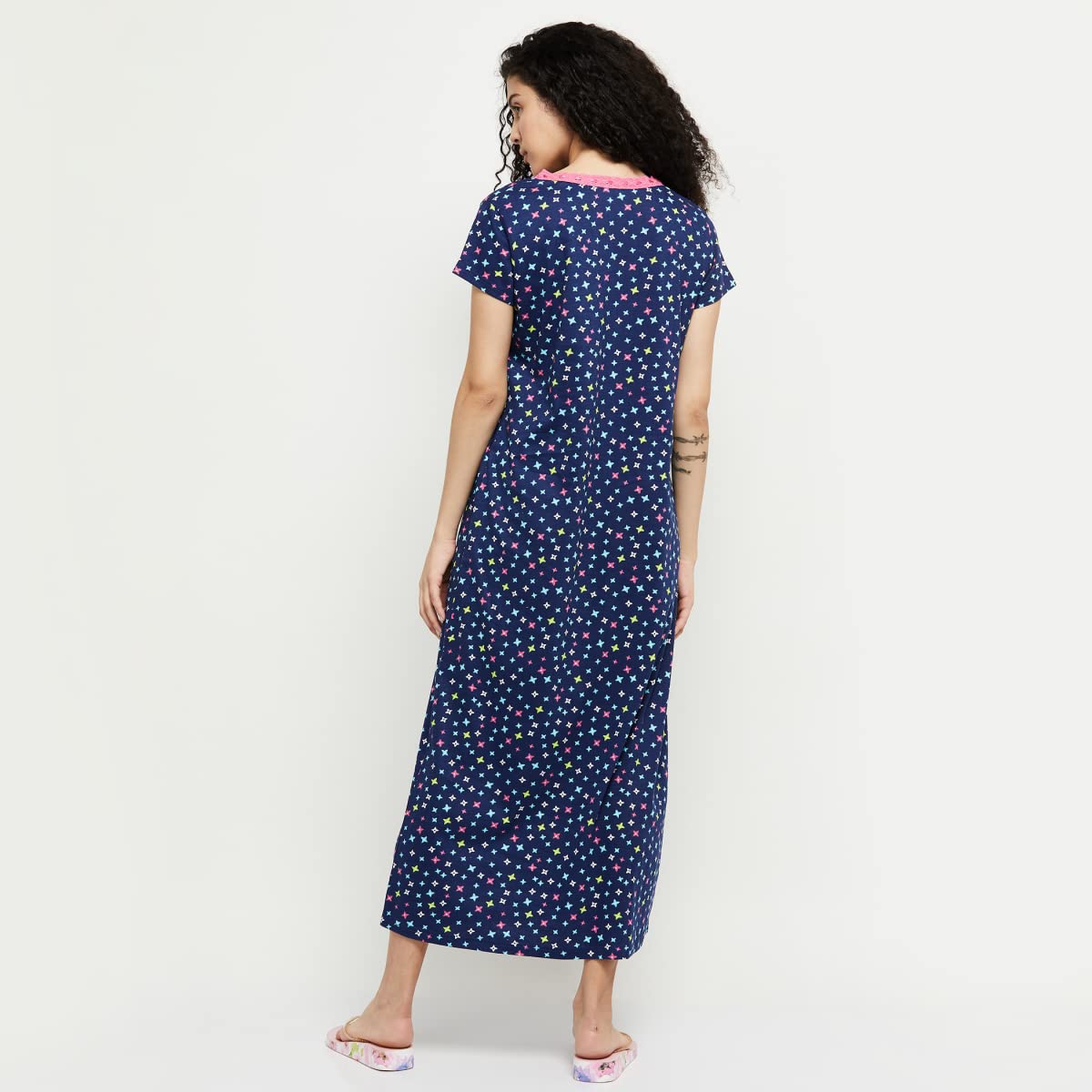 Max Women Night Dress - Dark Blue - Image 5