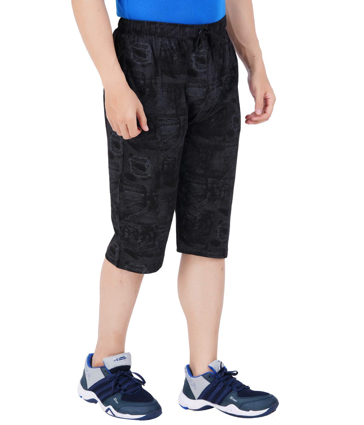 GUIDE Men Printed Capri - Black - Image 3