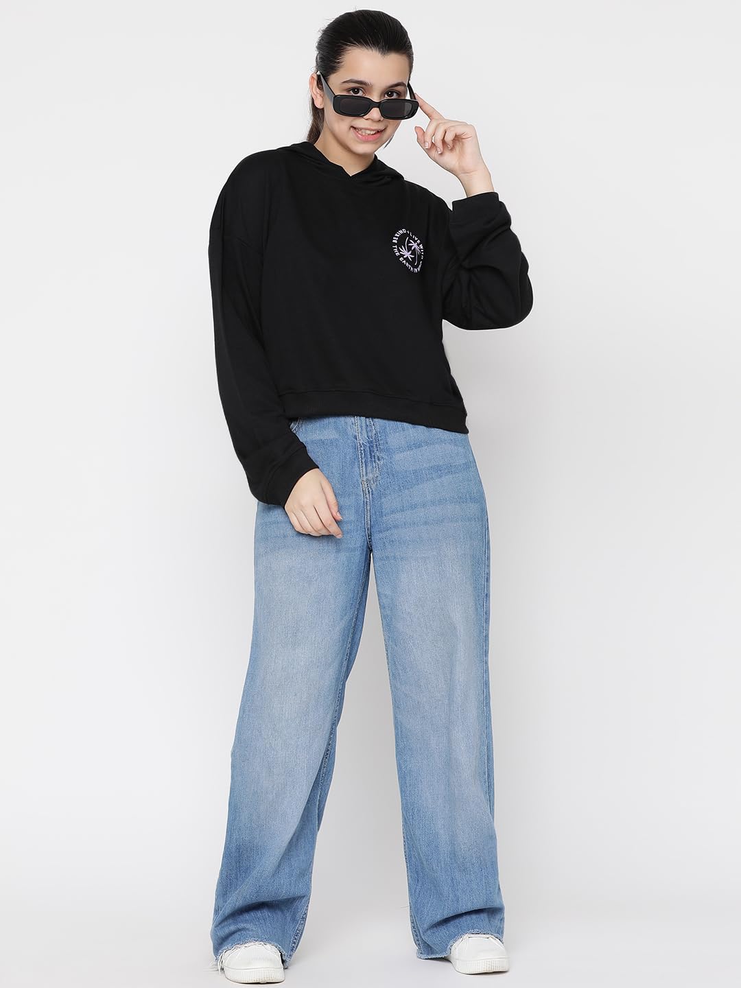 Li'l Tomatoes Girls Black Hooded Sweatshirt - Image 5