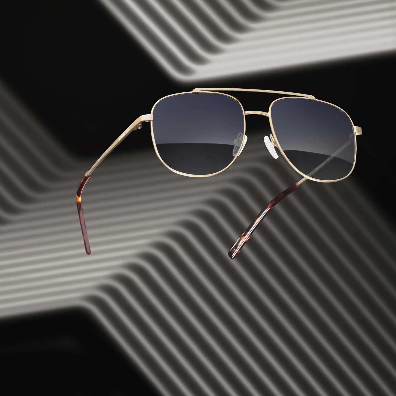 Vincent Chase Golden Square Sunglasses for Men & Women - Polarized - Image 3