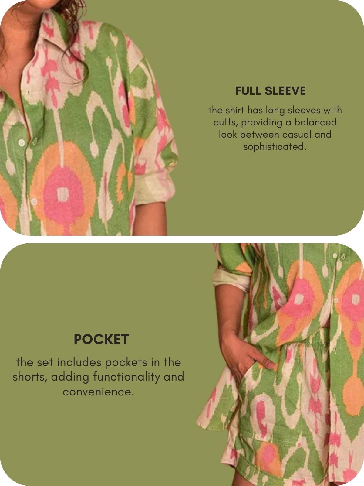 Leriya Fashion Women Rayon Printed Co-Ord Set - Green - Image 5