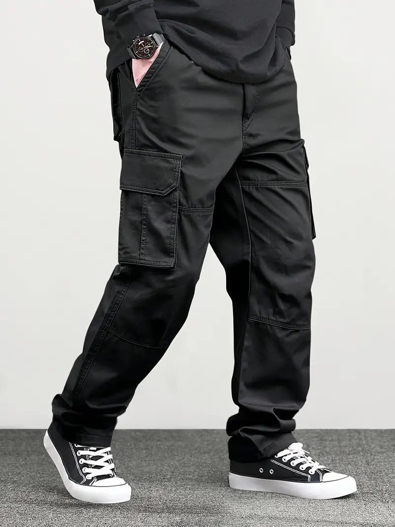 INKKR Men Cargo Pants - Black - Image 4
