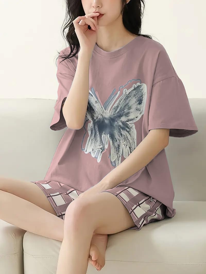 Louis Luxe Women's Geometric Pajama Set - Pink - Image 5