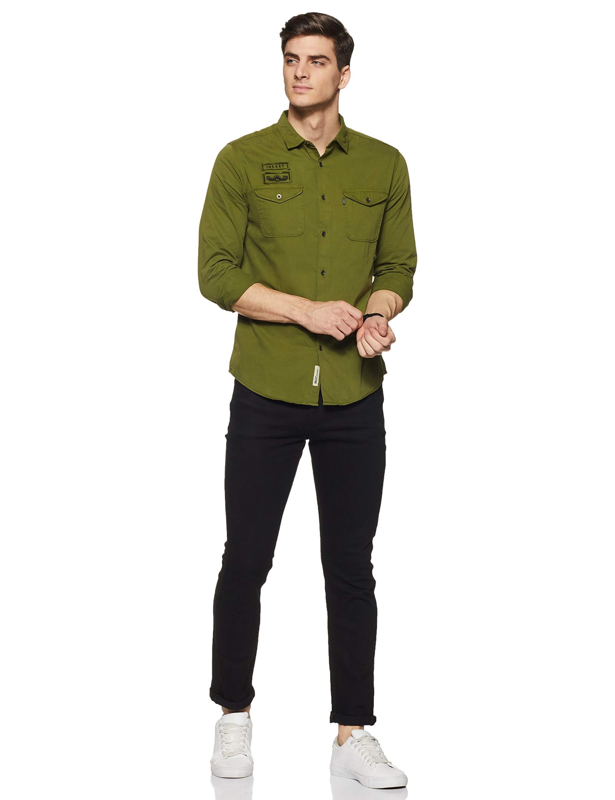 Inkast Denim Co. Men's Olive Slim Fit Shirt - Image 3