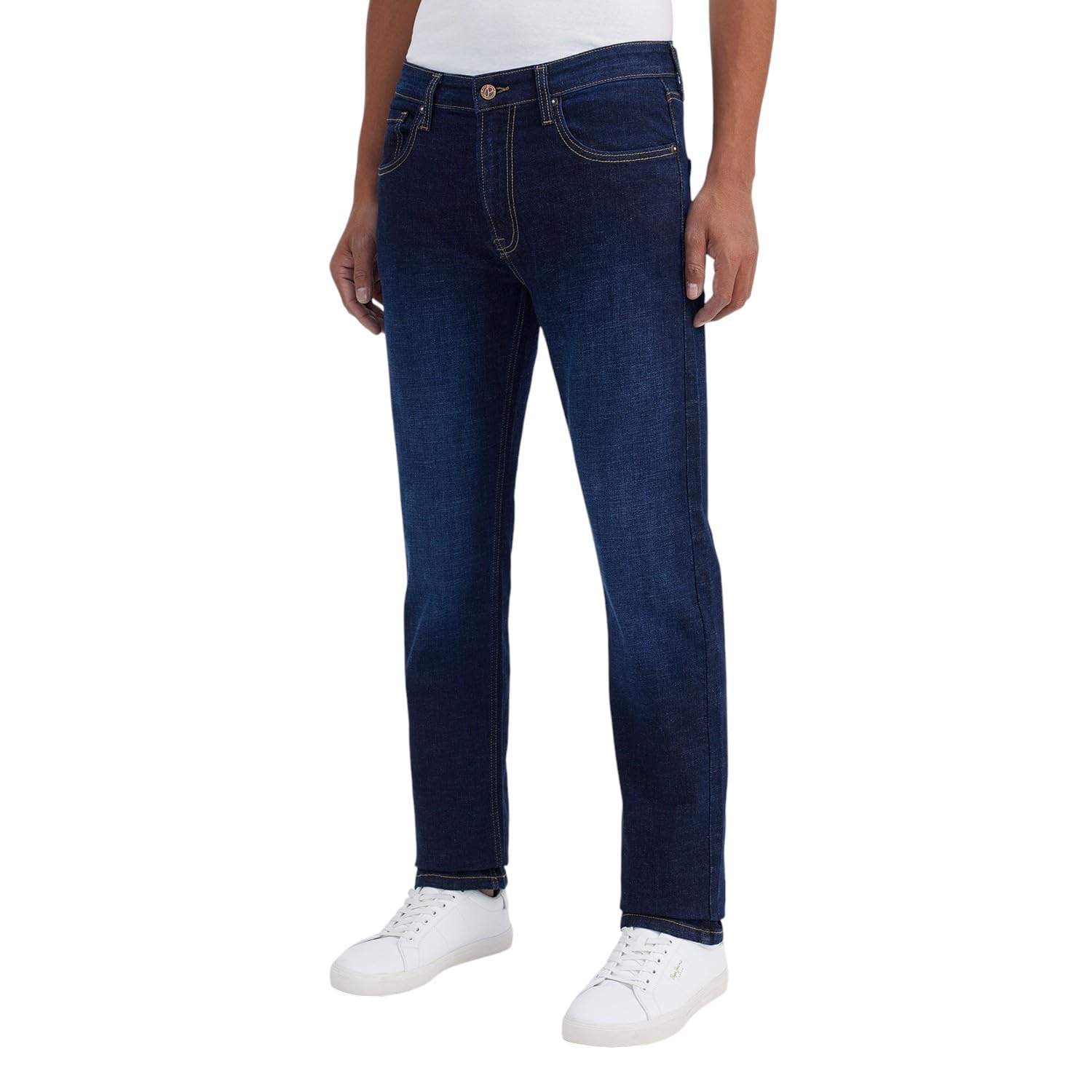 GarbGlide Men Blue Straight Fit Jeans - Image 4