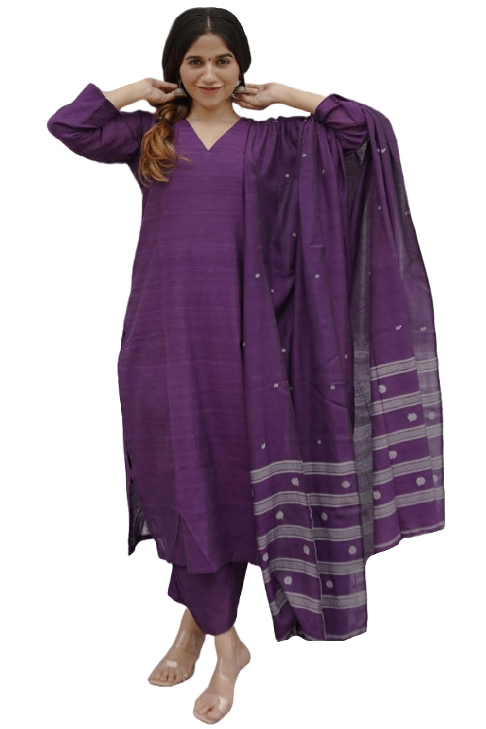 GoSriKi Women's Kurta Set - Violet