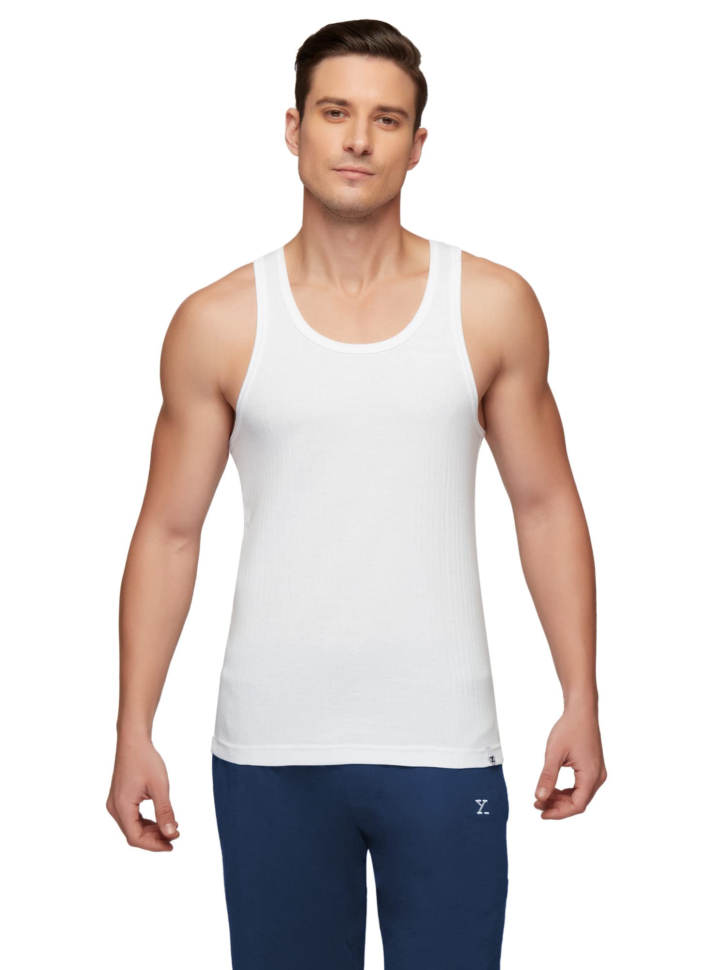 XYXX Men's Cotton Round Neck Ribbed Vest - Image 2