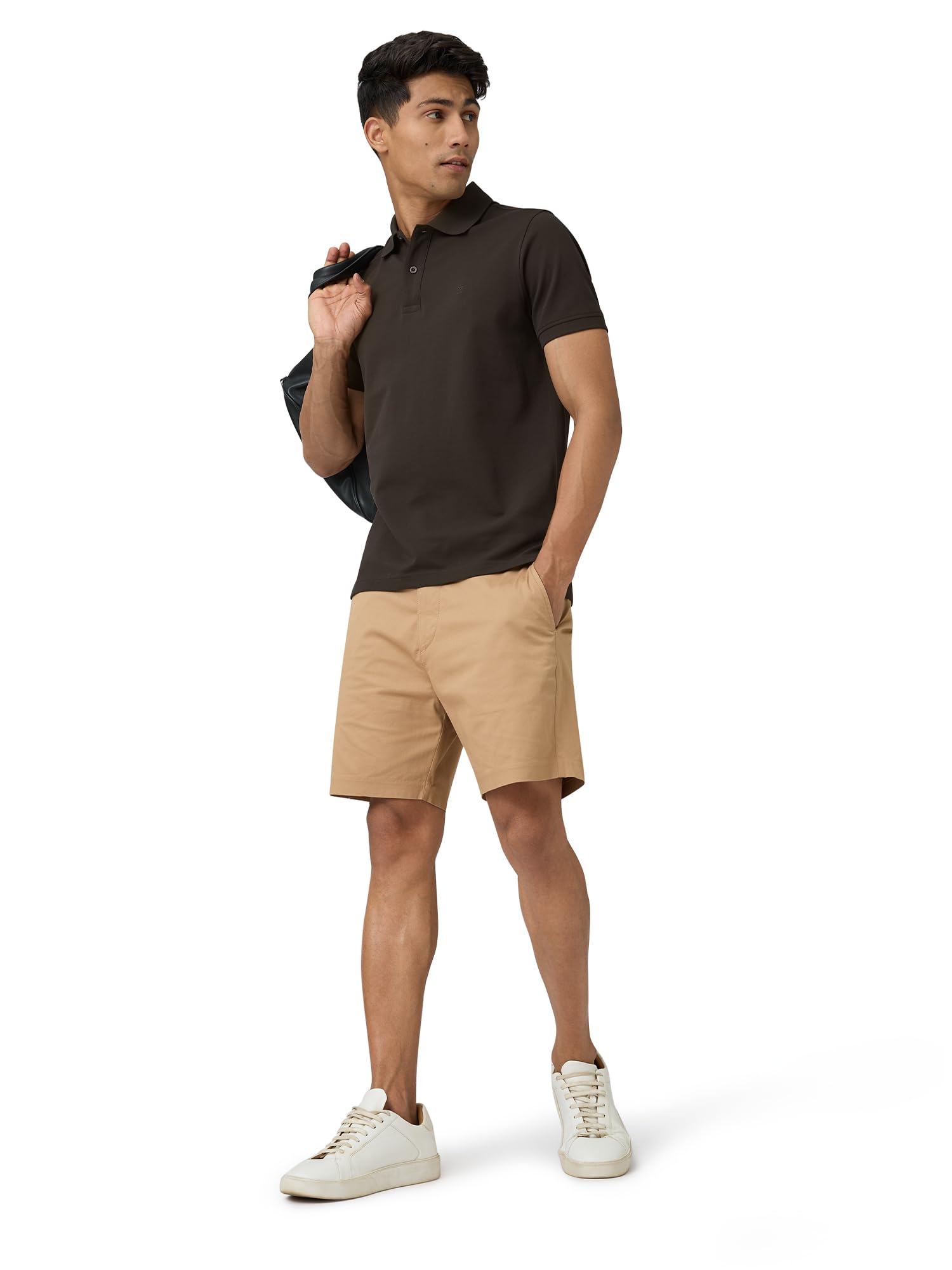 XYXX Men's Cotton Polo Tshirt - Mocha Brown - Image 3