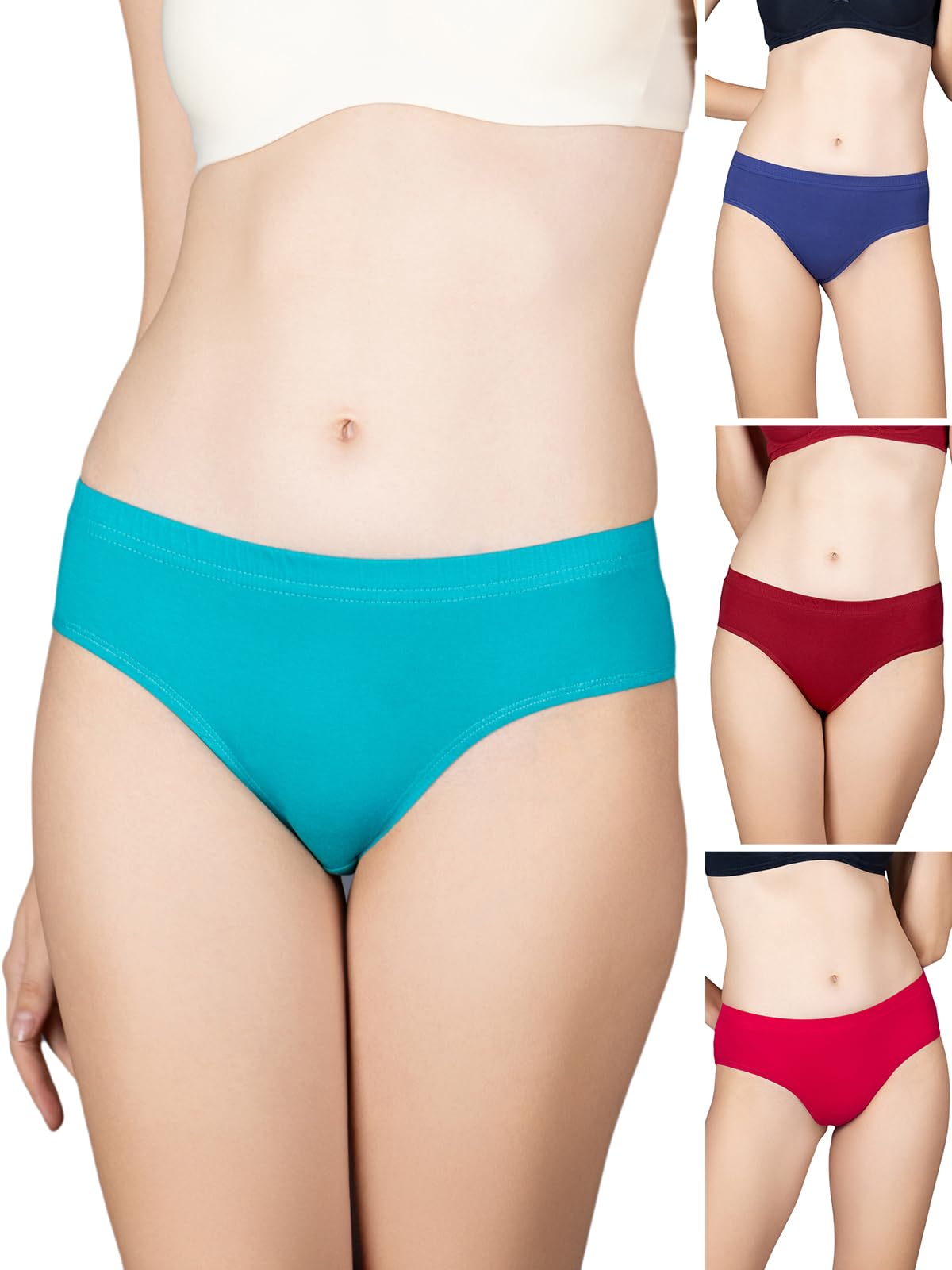 Lux Cozi Women's Cotton Hipster Panties - Assorted