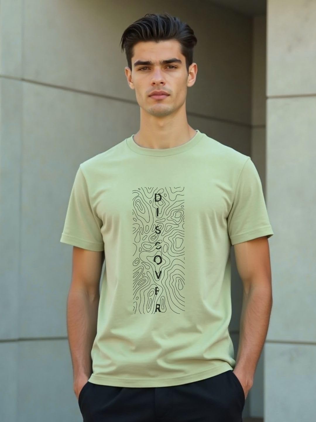 NOBERO Men's Letter Print T-Shirt - Image 3