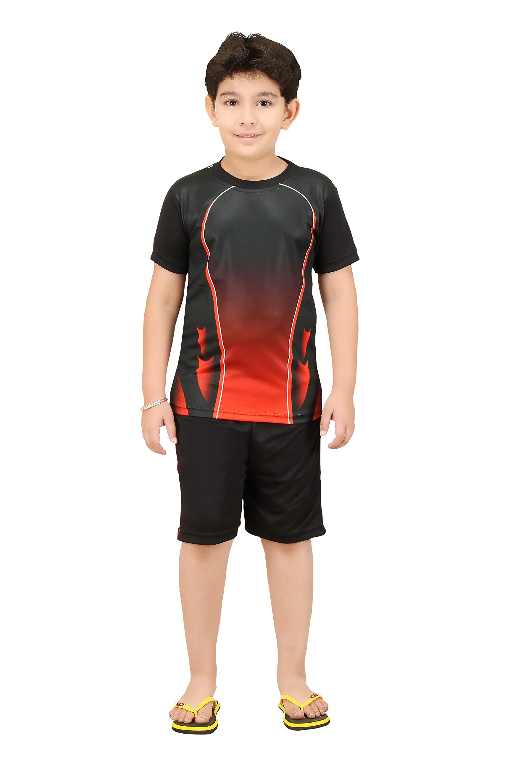 Wearilio Sports Jersey for Boys and Girls - Black Red