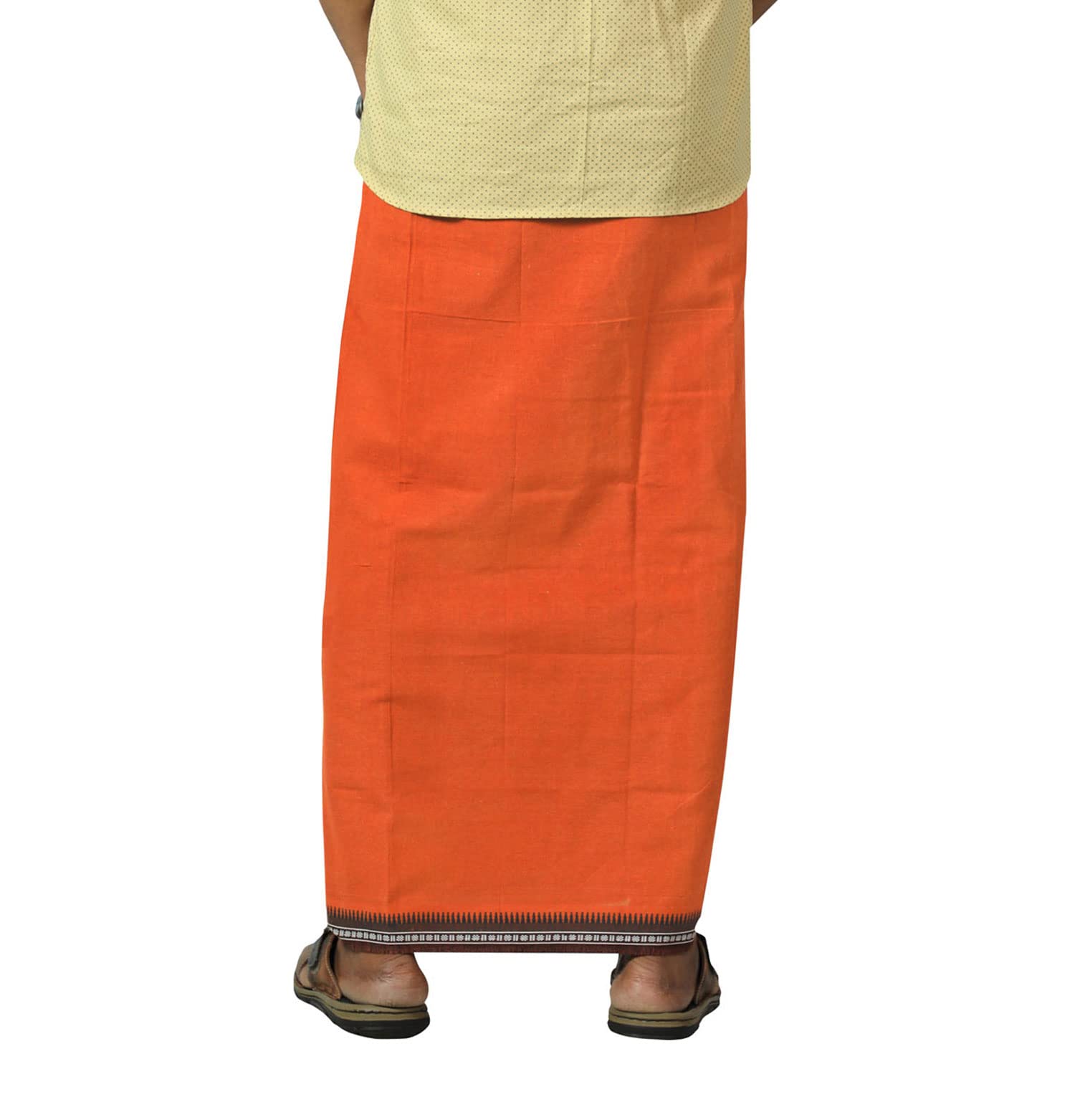 PRAKASAM Cotton Men's Thalapathi Border Dhoties - Image 3
