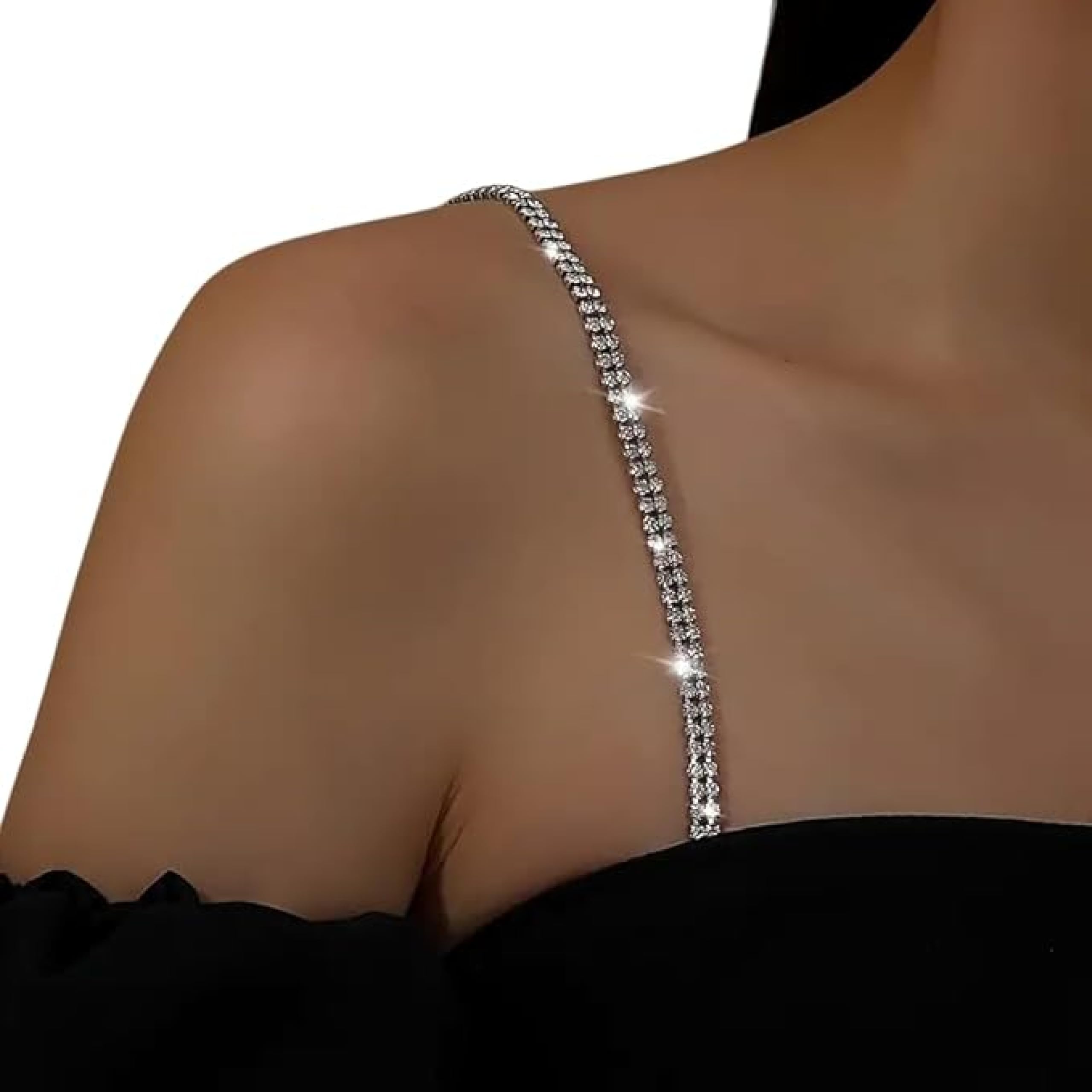 CURATED CART Rhinestone Bra Straps for Bridal Gowns