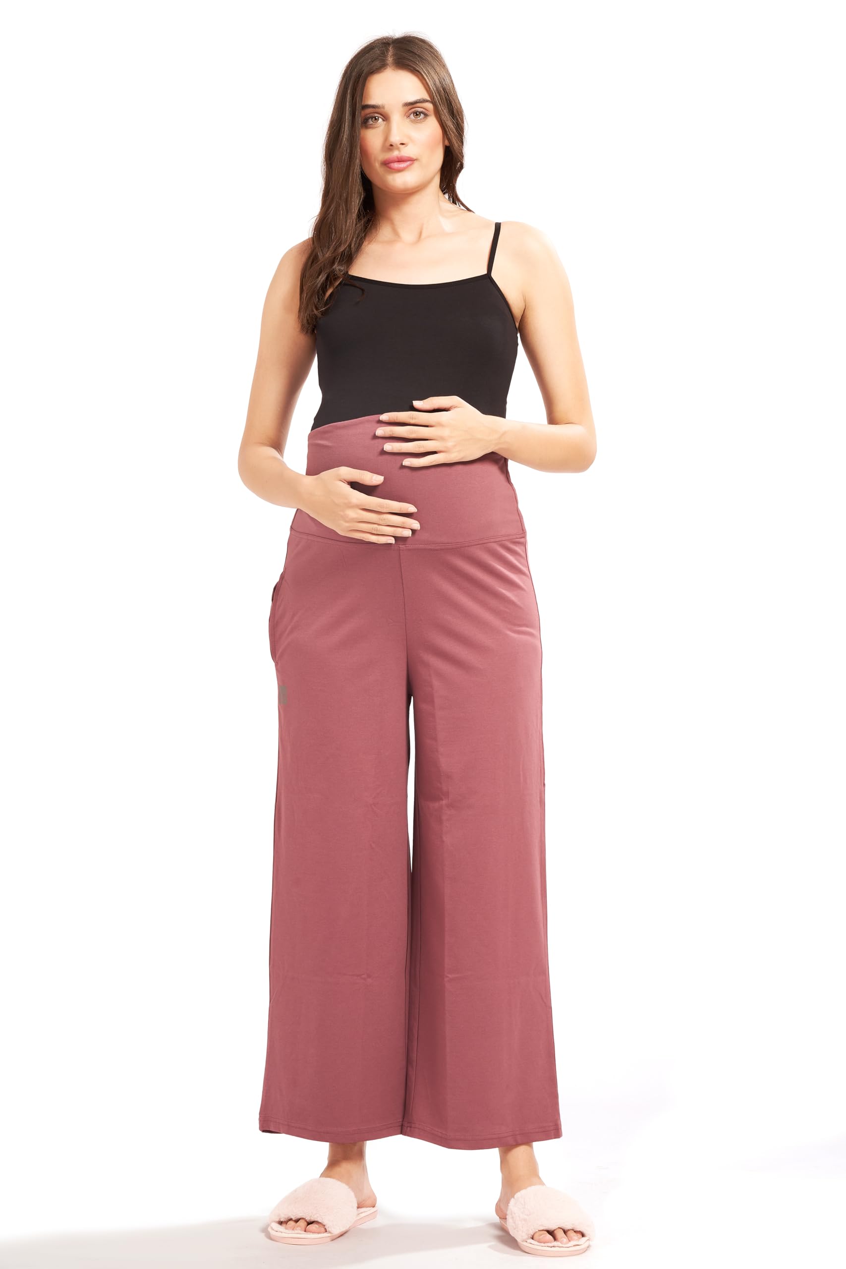 GarbGlide Maternity Pants for Women - Cotton Lycra - Image 5