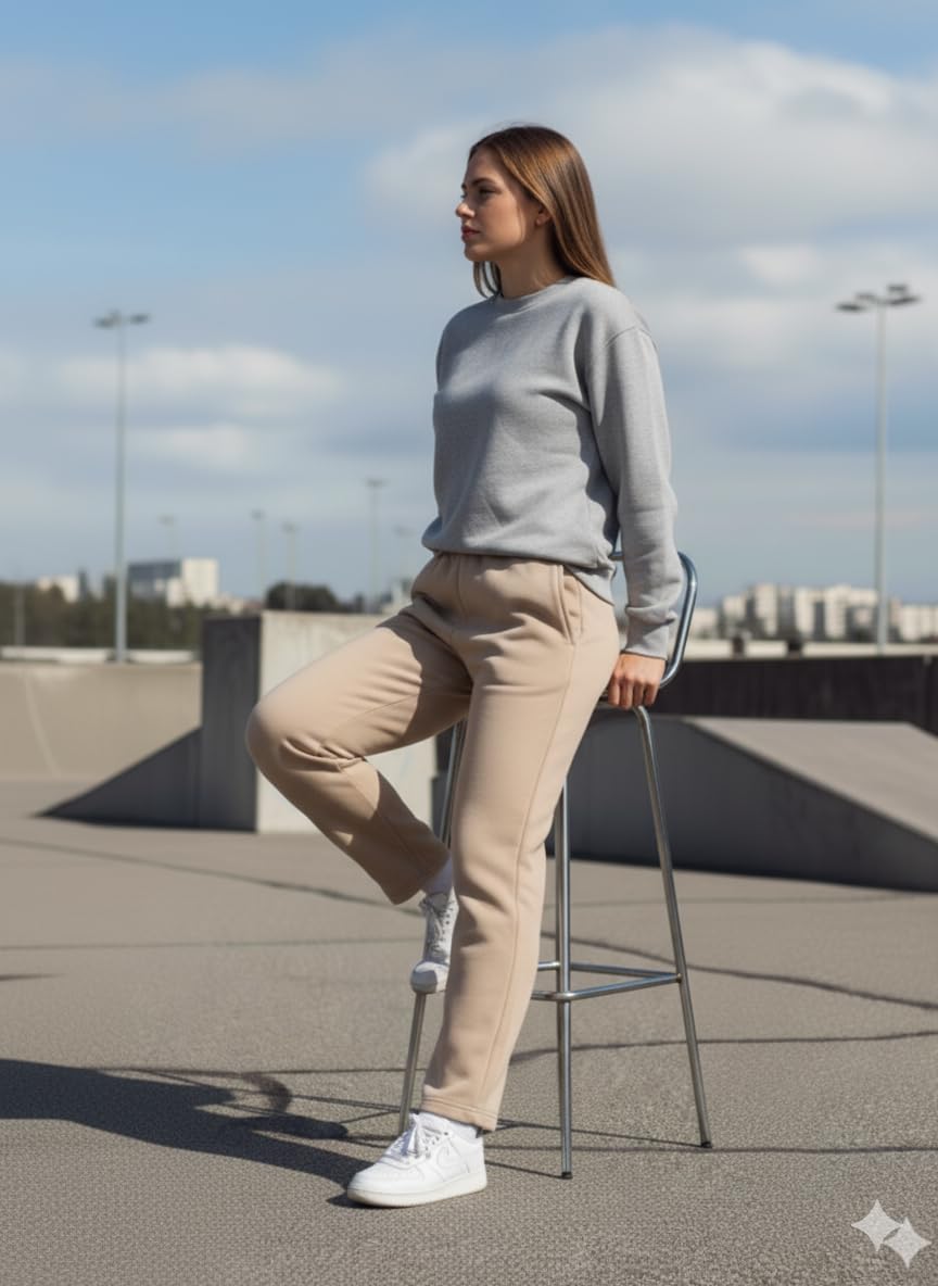 Mack Jonney Women's Solid Fleece Track Pants - Image 5