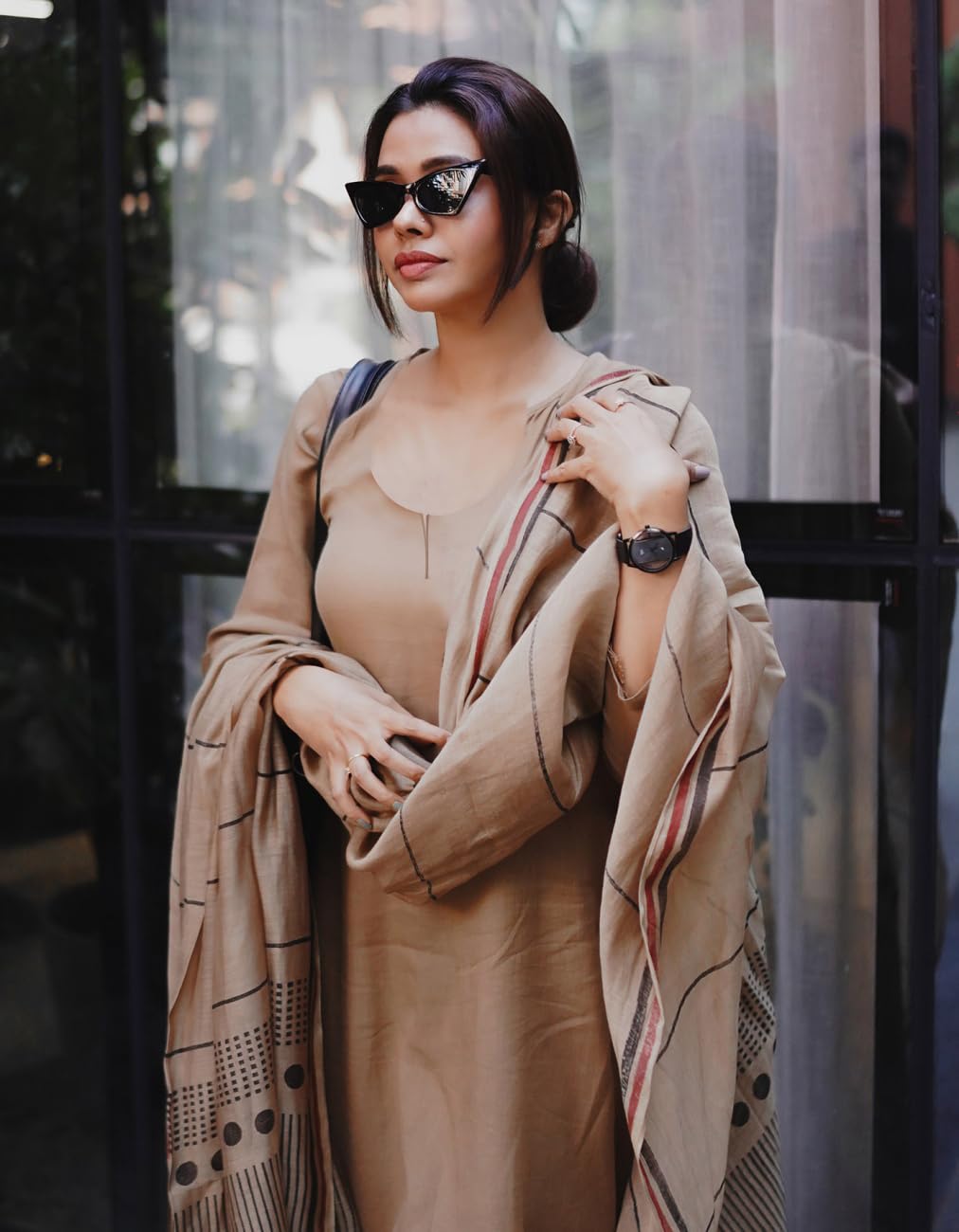 ANNI DESIGNER Beige Kurta Set for Women - Image 5