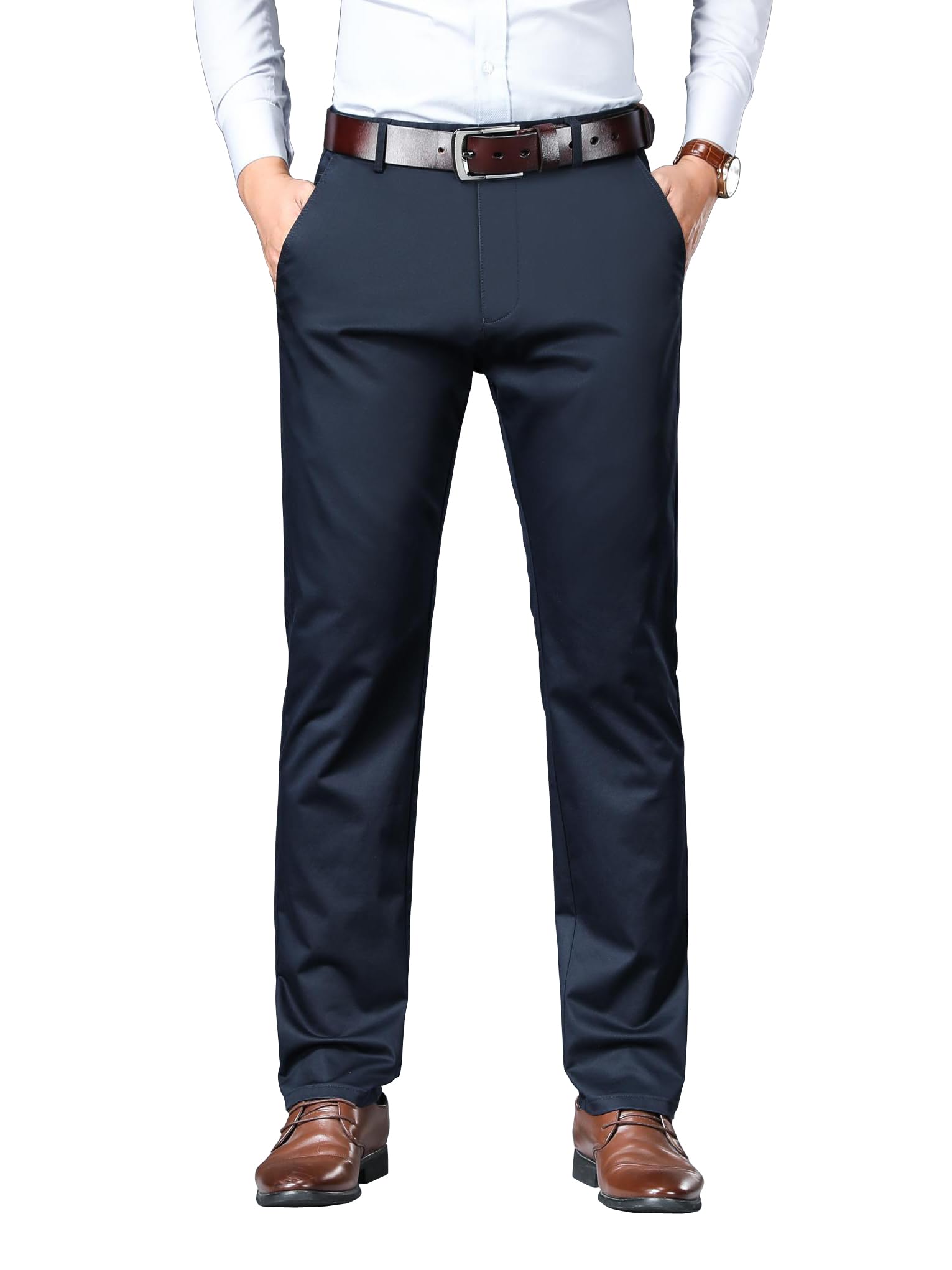 AVANOVA Men's Stretch Dress Pants - Navy