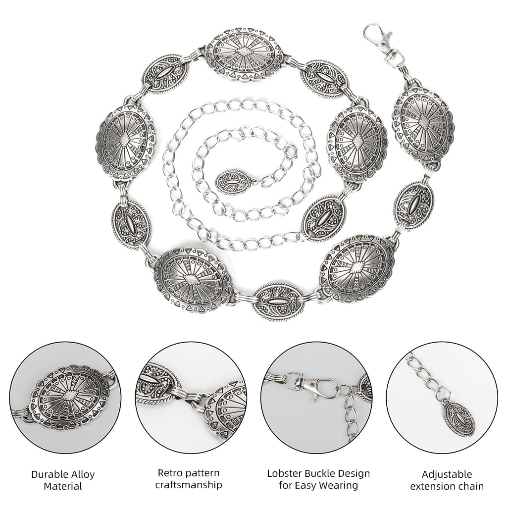 SANNIDHI Women's Waist Chain - Silver - Image 2