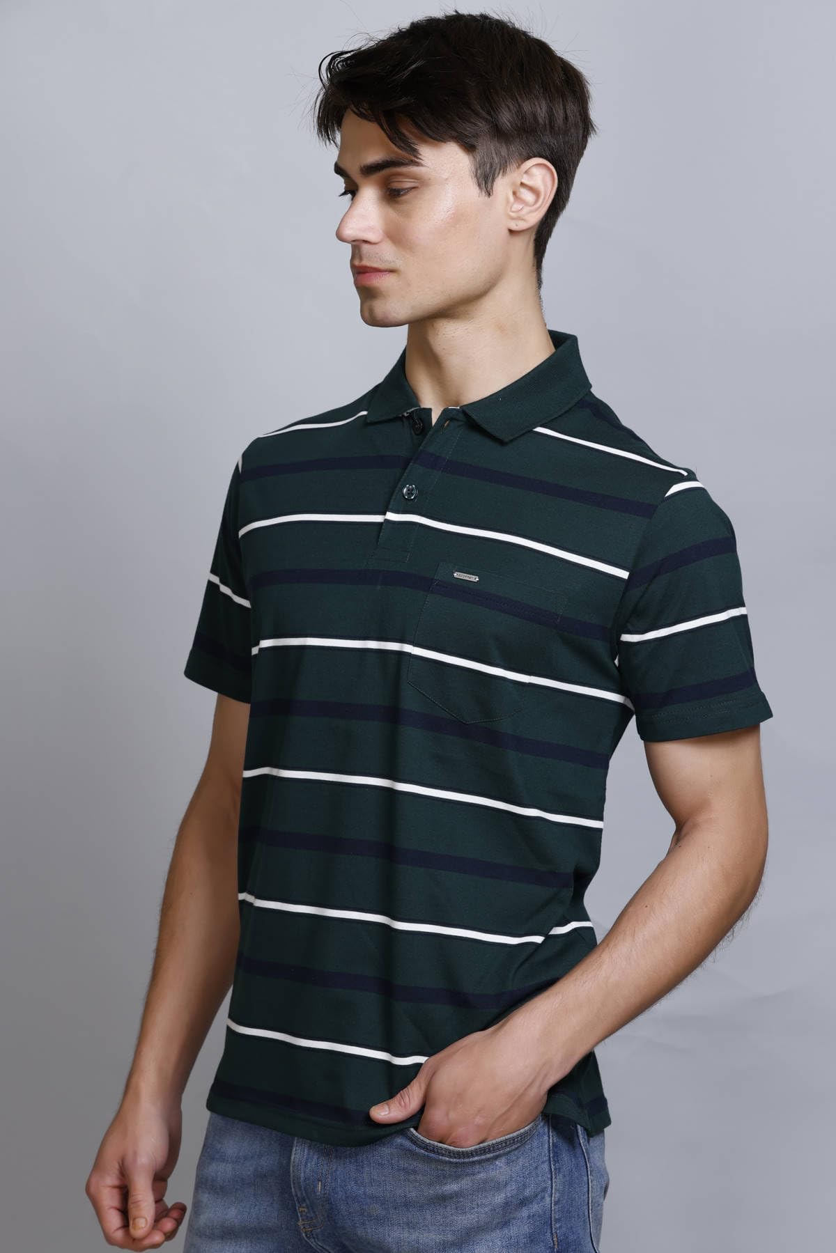 GODFREY Cotton Half Sleeve Collar Tshirt for Men - Image 5