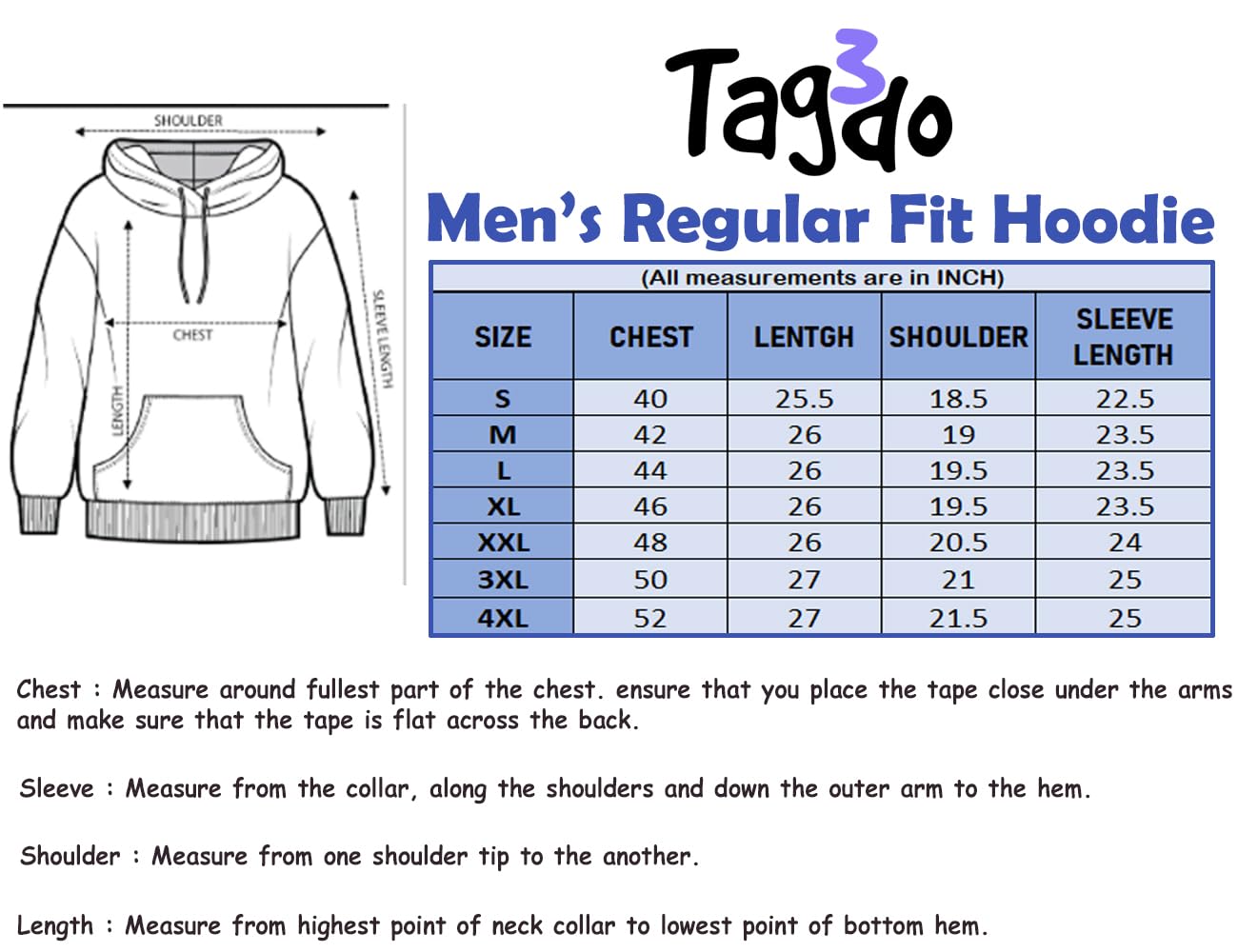 TAGDO Men's Navy Blue Cartoon Print Hoodie - Image 5