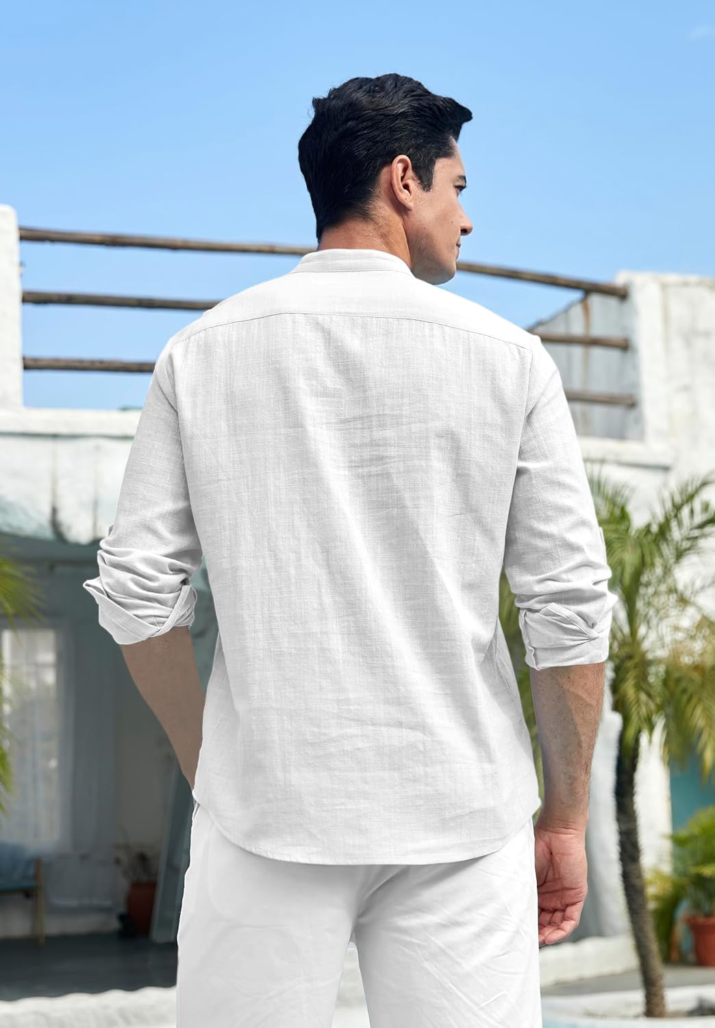 Zombom White Cotton Blend Kurta for Men - Image 3
