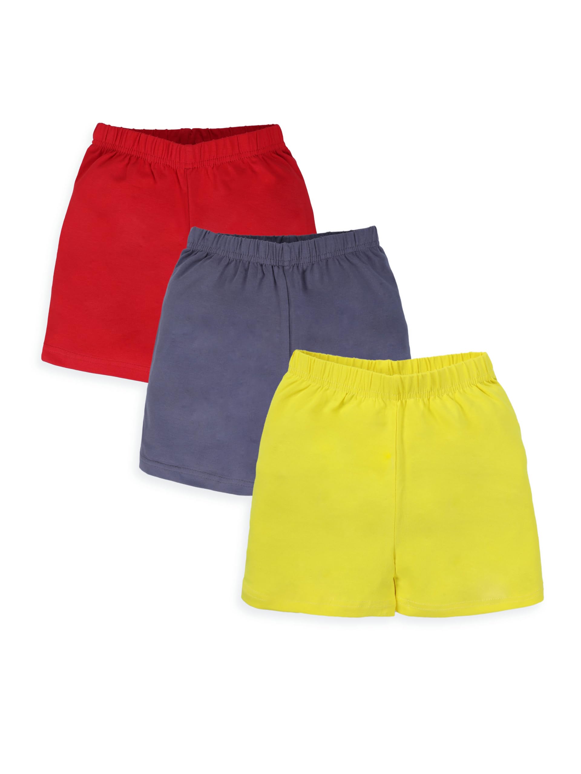 KiddoPanti Girls Cycling Shorts - Grey Red Yellow