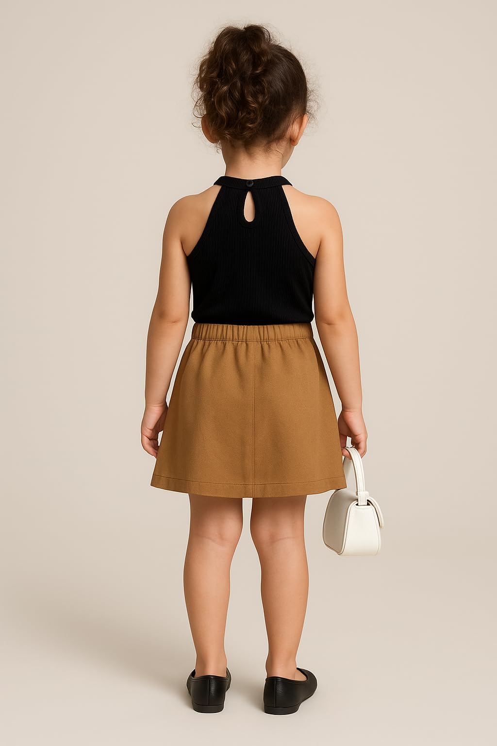 RACHANA Girls Two-Piece Outfit - Black Cream - Image 5