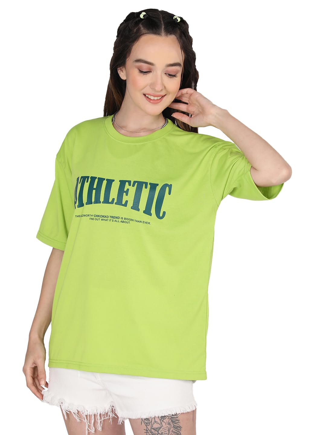 CHKOKKO Neon Printed T-Shirt for Women - Image 4