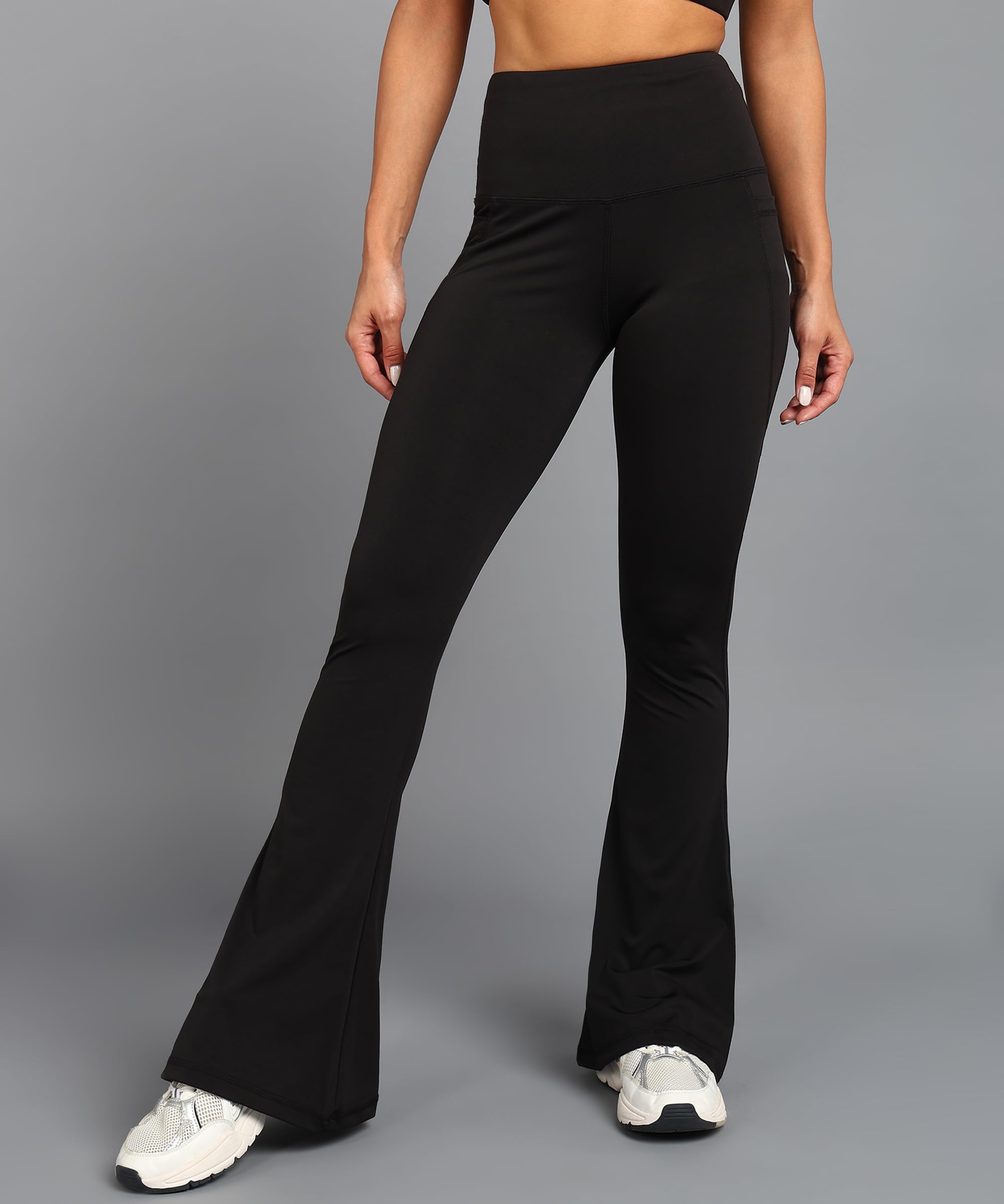 Rock Paper Scissors Women Flare Gym Pants - Image 2