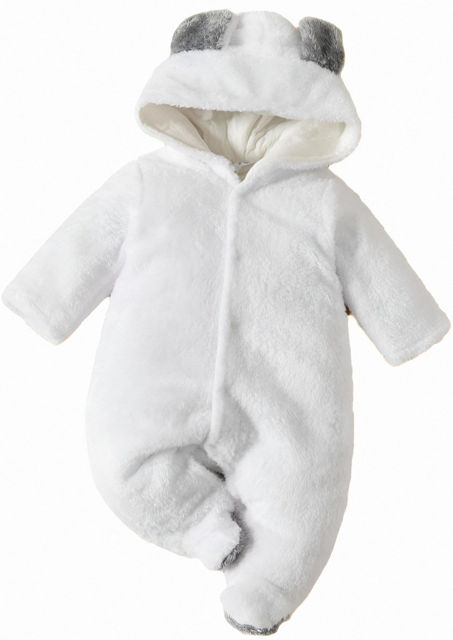 BRANDONN Unisex Baby Flannel Jumpsuit Panda