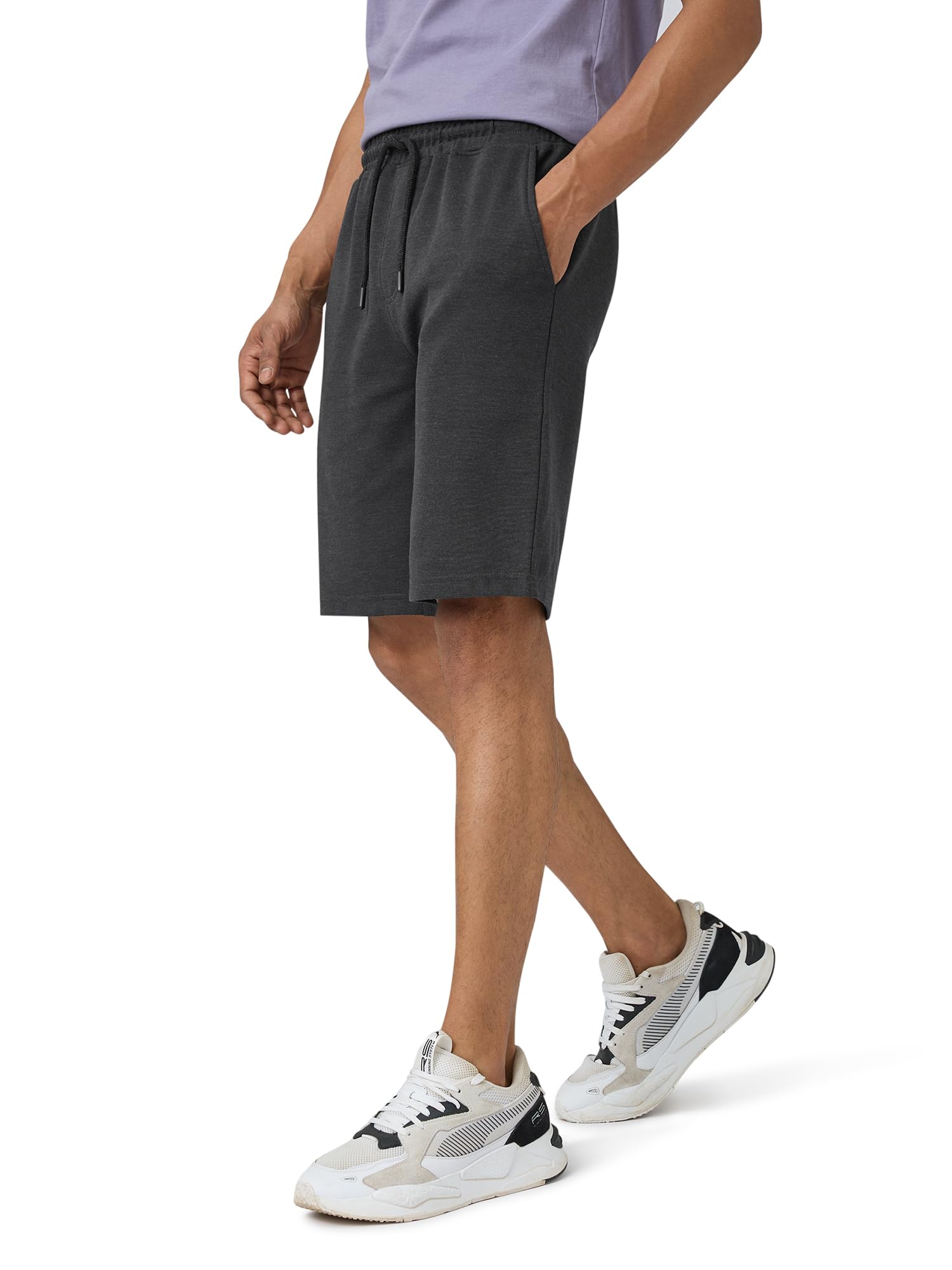 XYXX Men Cotton Rich Shorts - Graphite Grey - Image 4