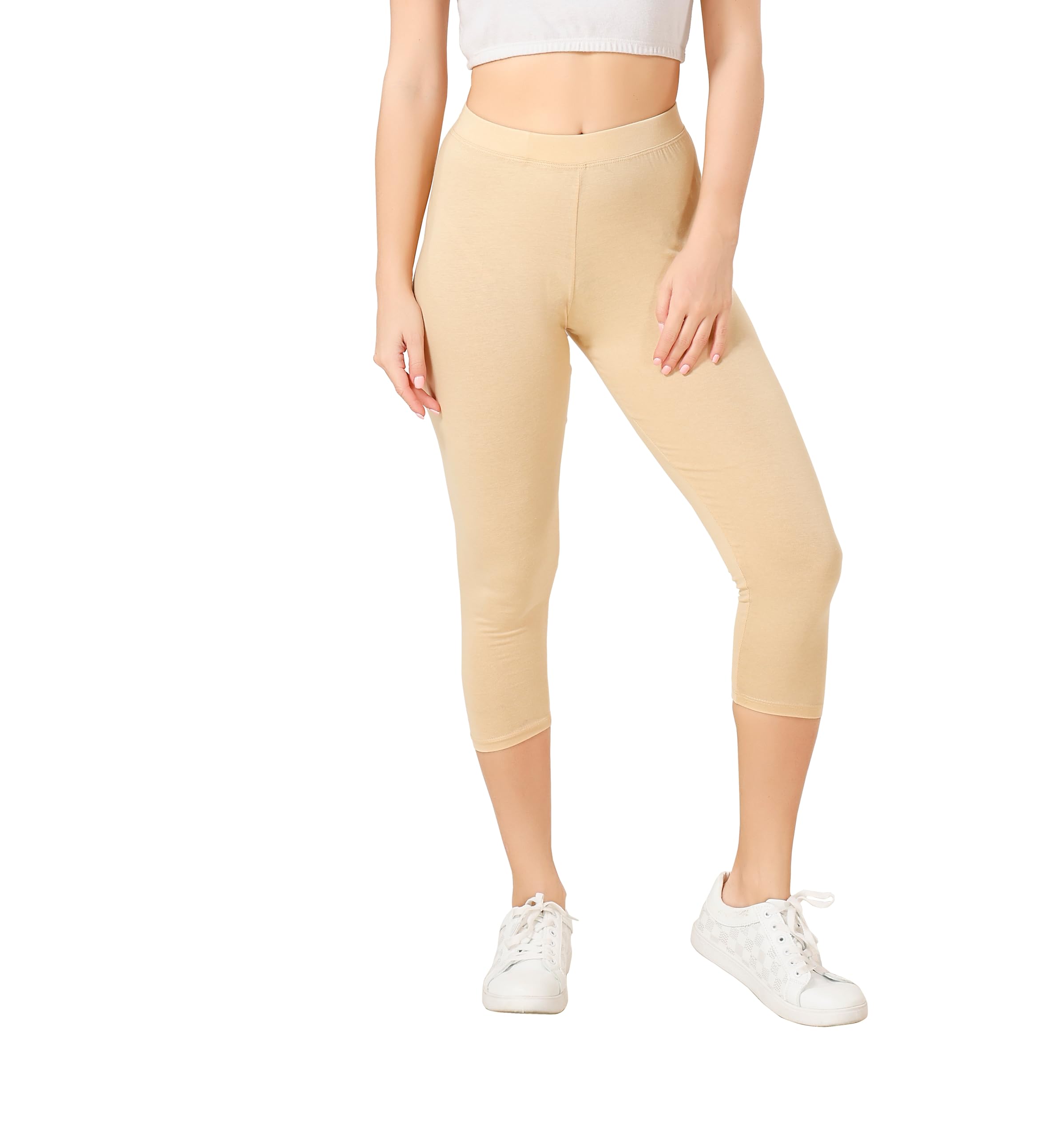 TRASA Mid-Rise Skinny Fit Cotton Trousers