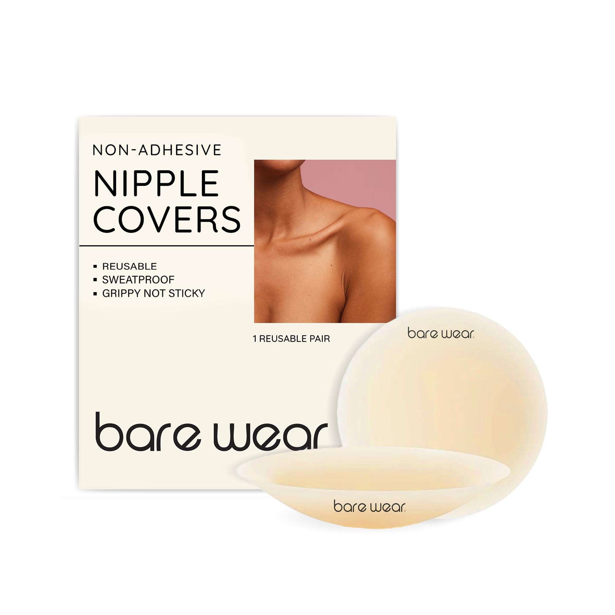 bare wear Nipple Covers - Non-Adhesive Reusable
