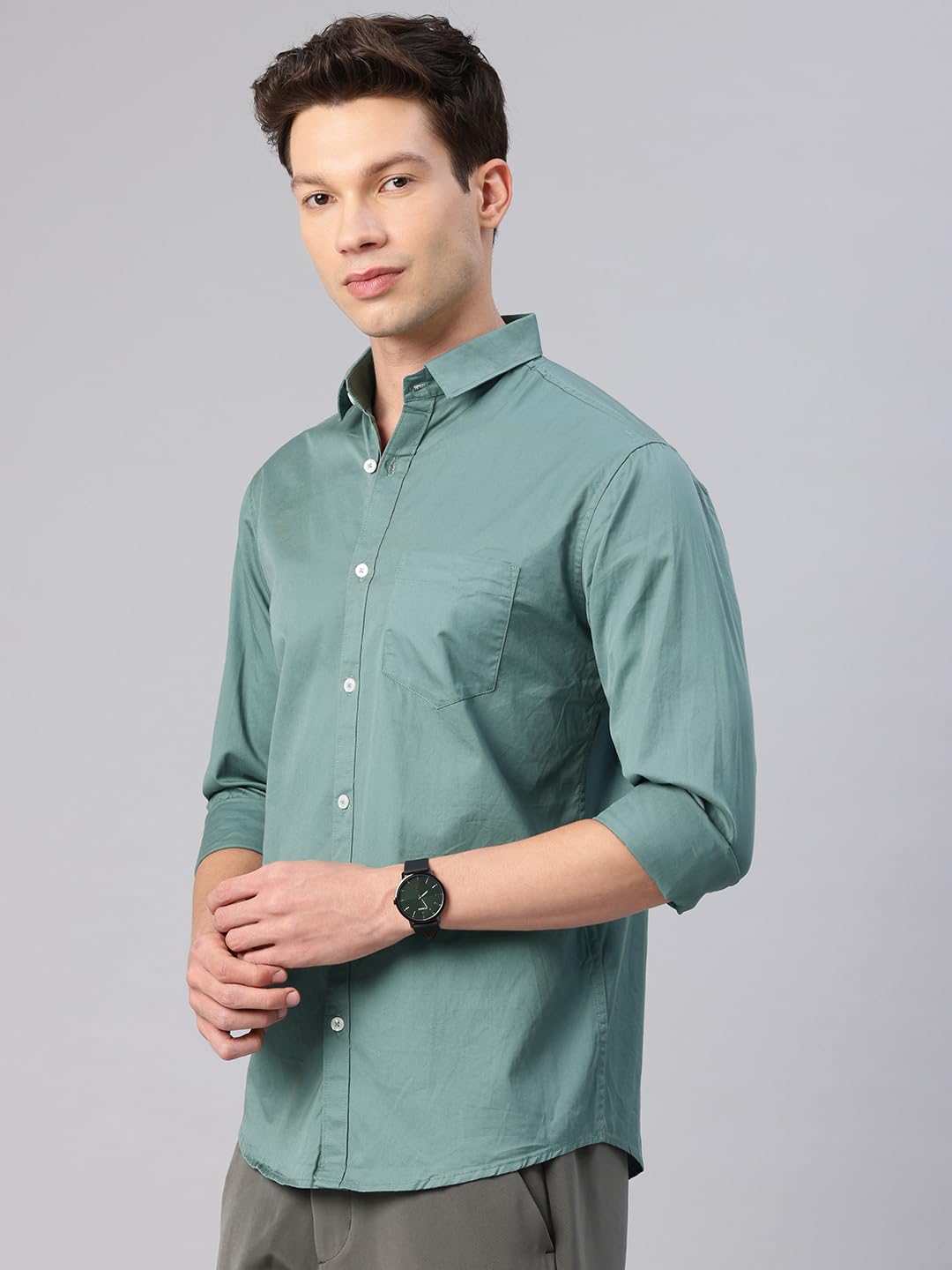 Majestic Man Casual Shirt for Men - Dusty Teal - Image 3
