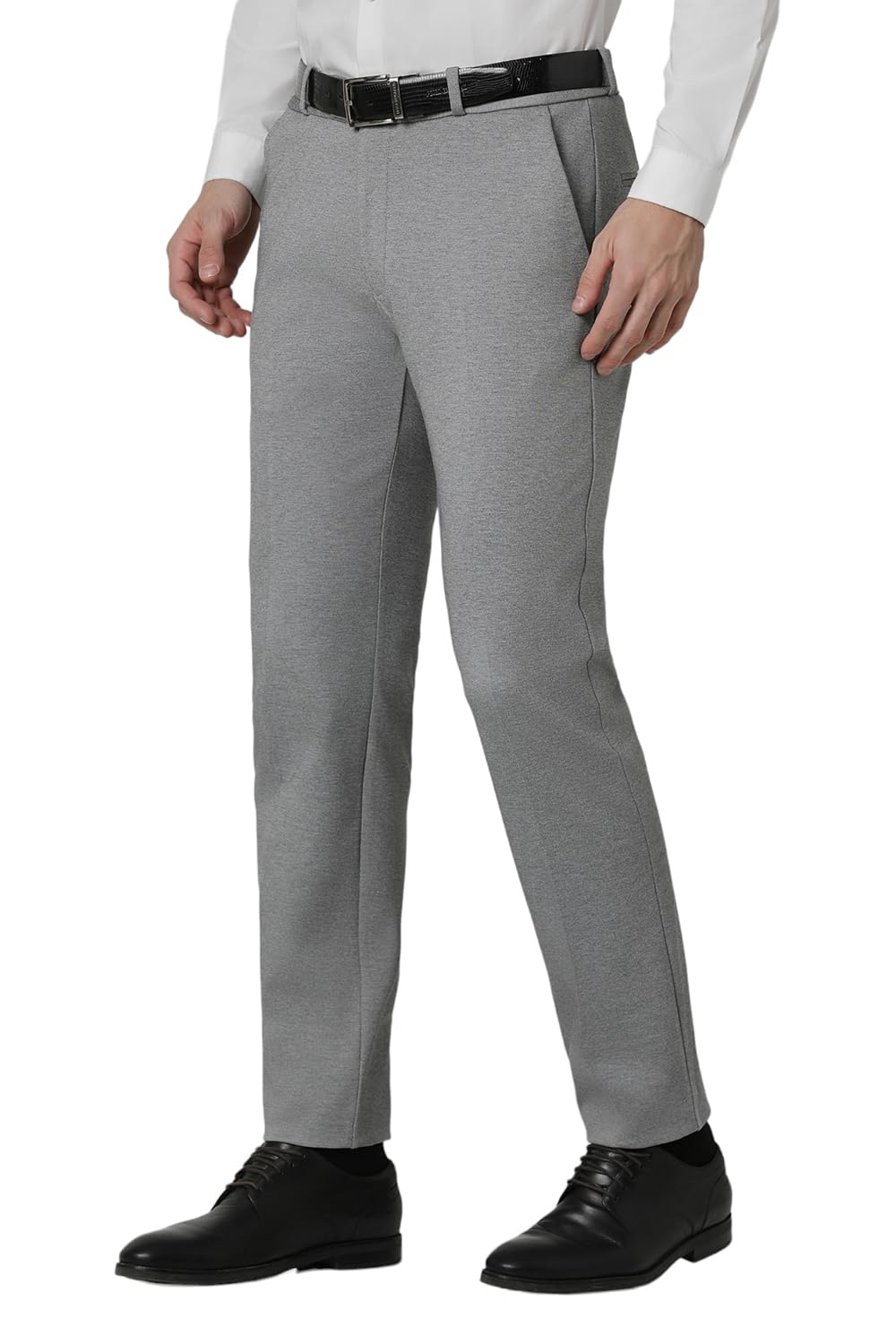 Peter England Men's Formal Trousers - Grey - Image 2