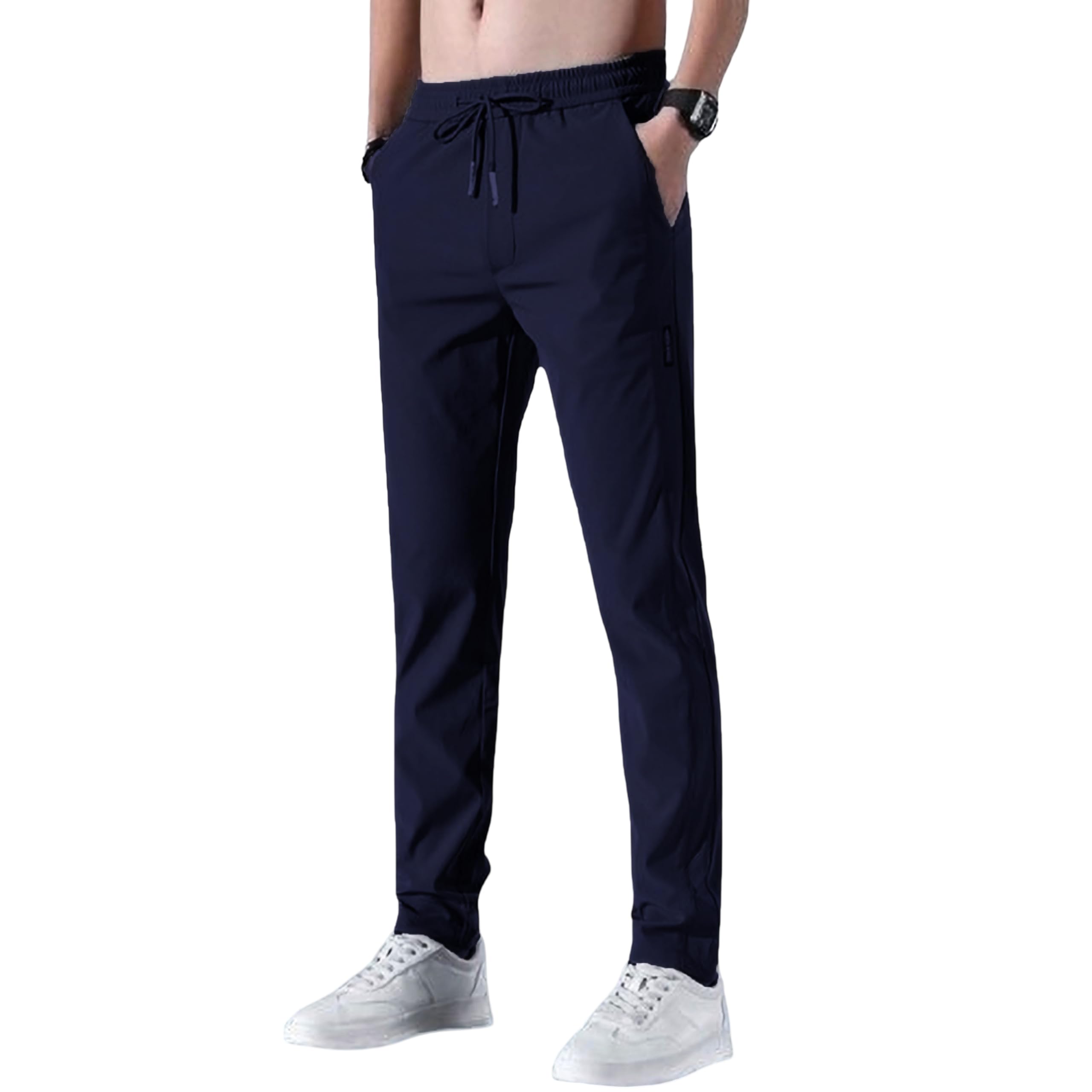 SERI Men's Lycra Jogger Pants - Navy Blue