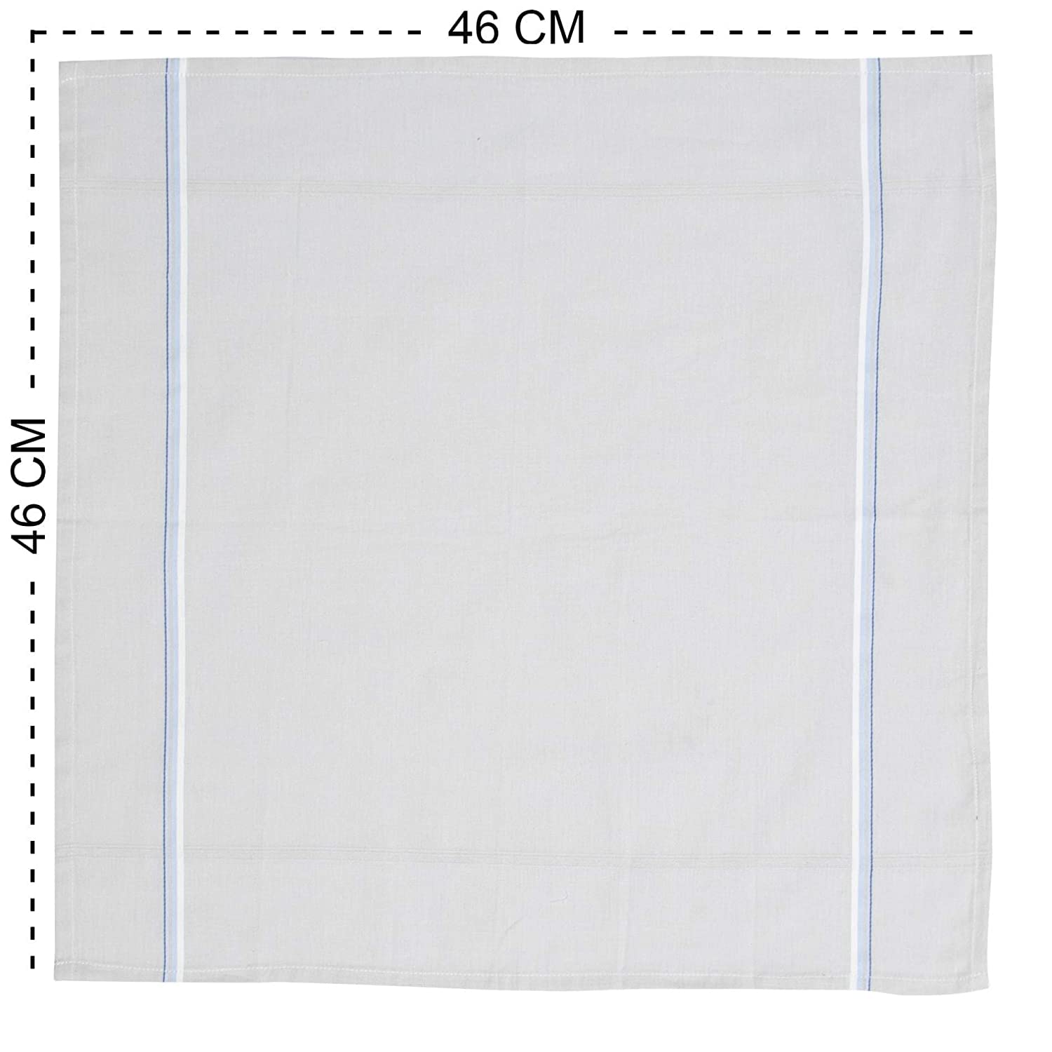 Caruso Men's Handkerchief - Light Base Colored Border - Image 5