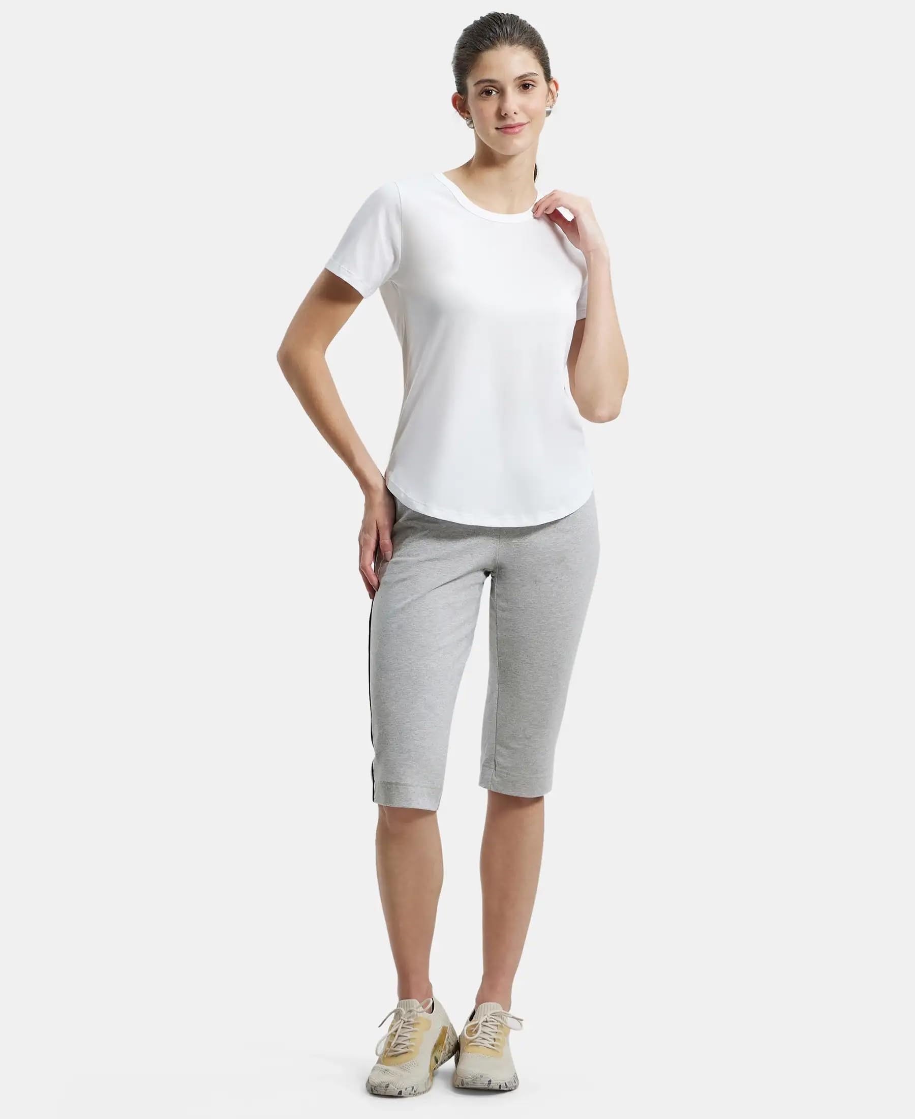 Jockey Crew Neck T-Shirt for Women - White - Image 4