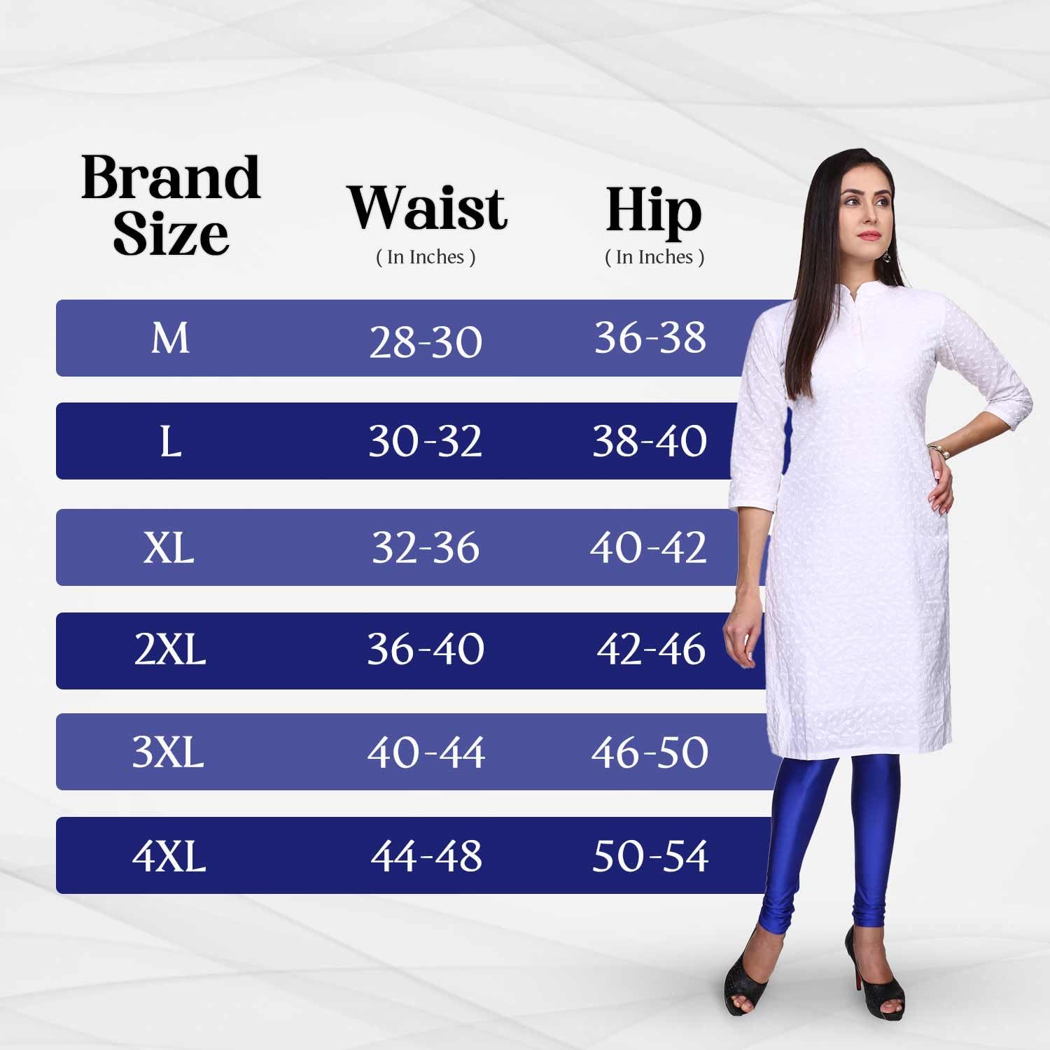 TRASA Women Churidar Leggings - Royal Blue - Image 5