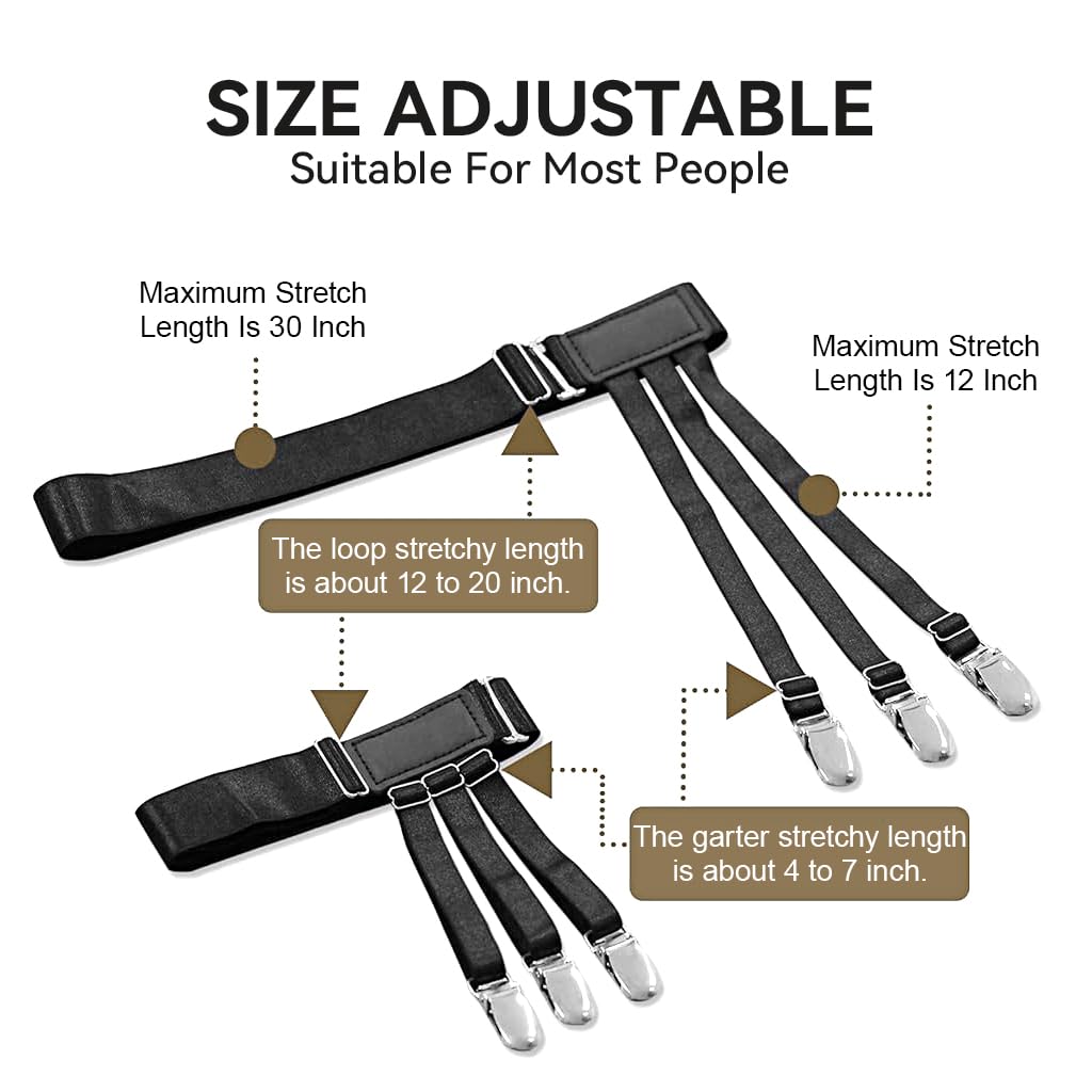 Gustave Men's Shirt Stays Adjustable - Image 3