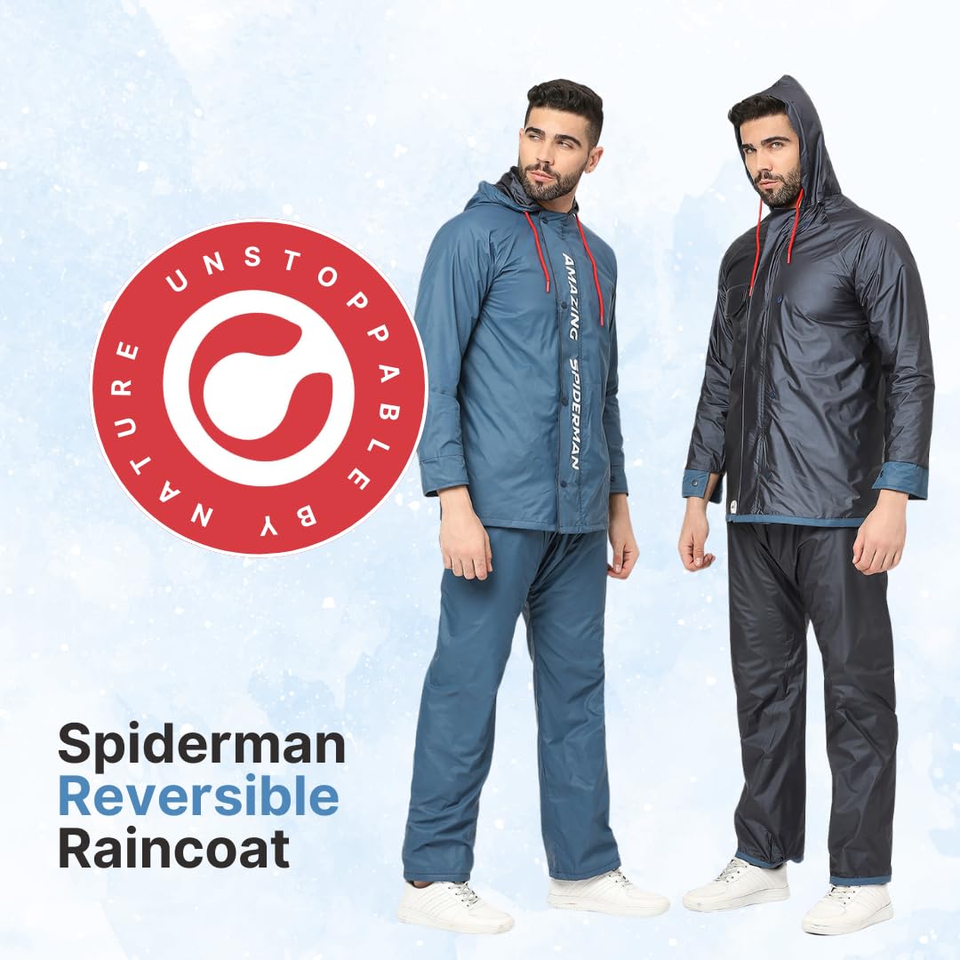 Citizen Spiderman Reversible Raincoat for Men - Waterproof - Image 3